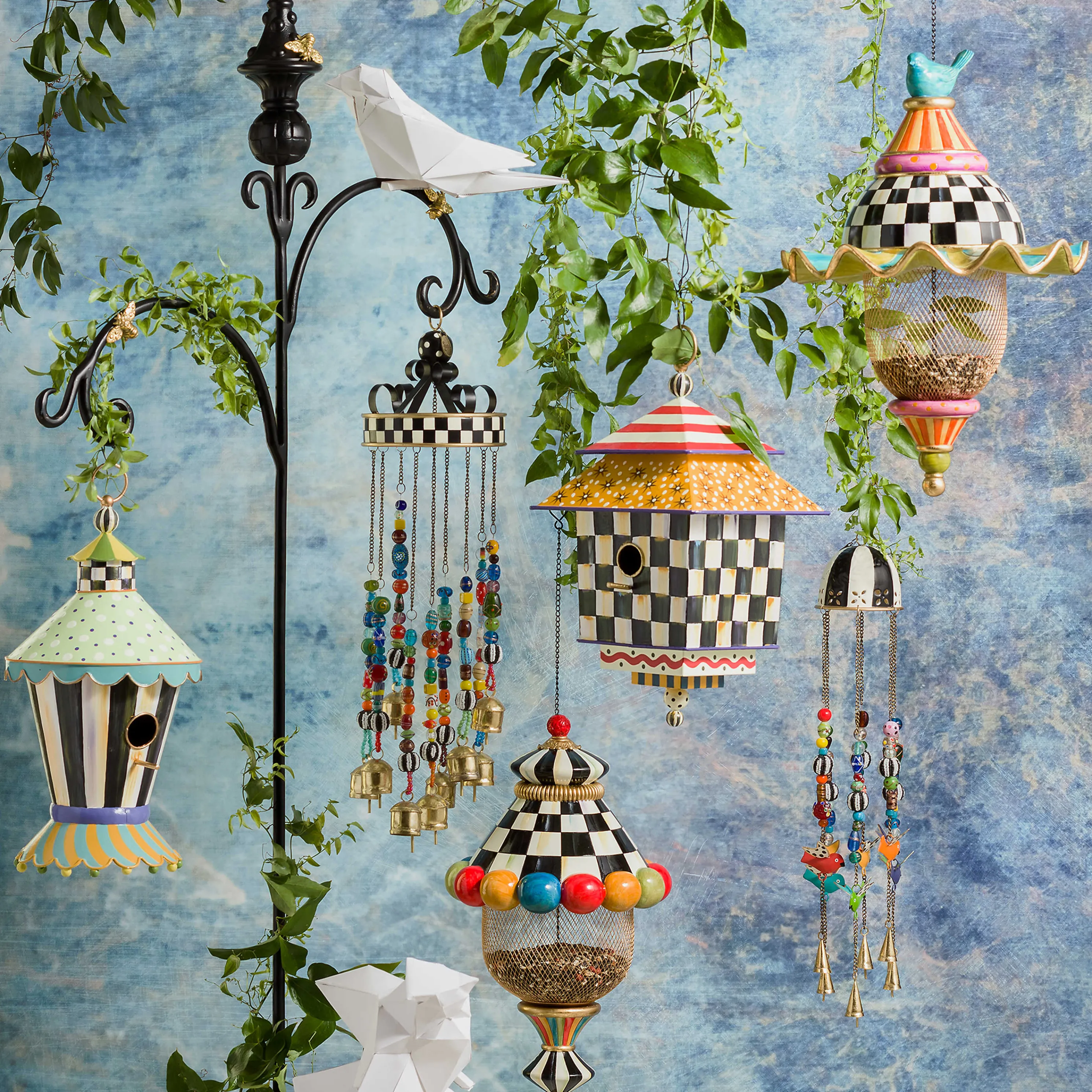 Bird And Beads Wind Chimes