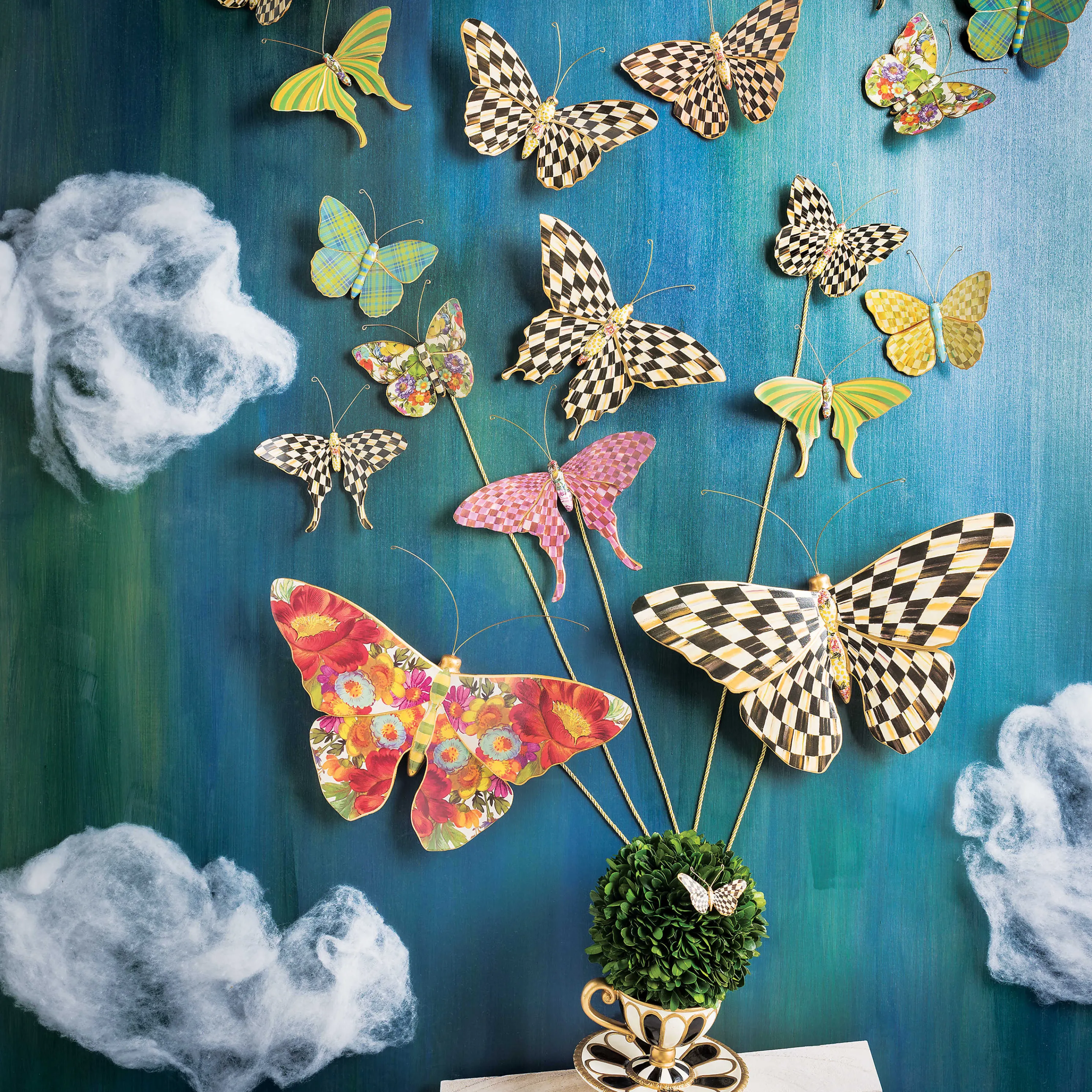Butterfly Trio Wall Decor - Pond