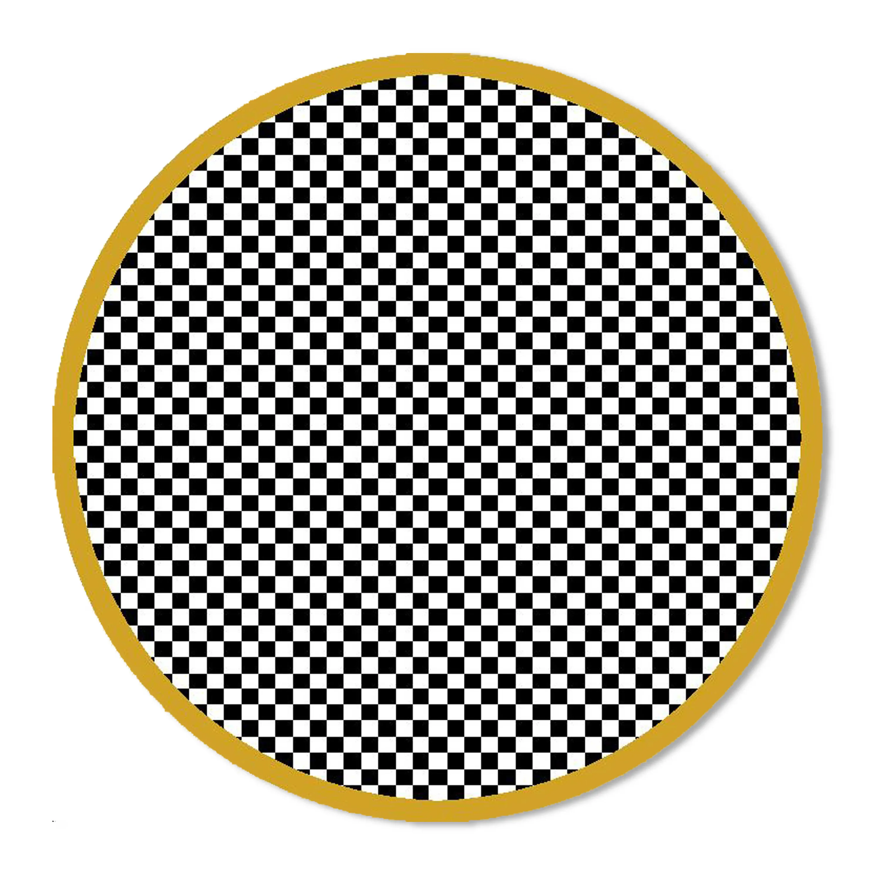 Check It Out Rug - 6' Round - Gold