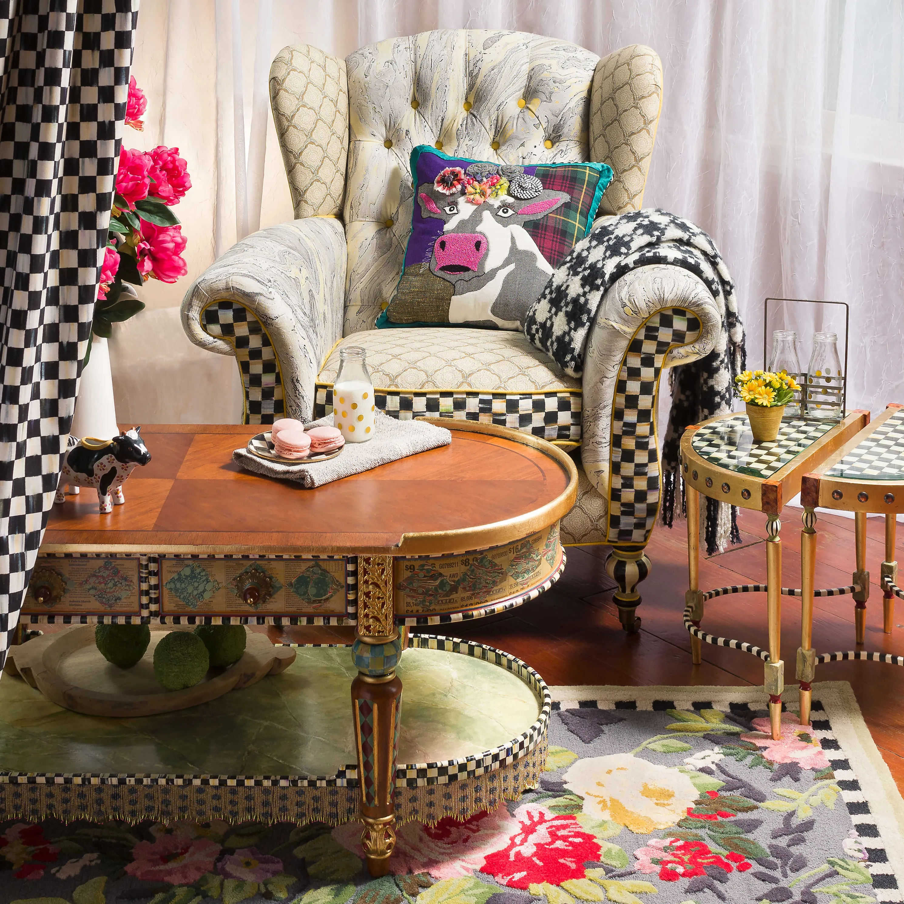 Courtly Check Curtain Panel