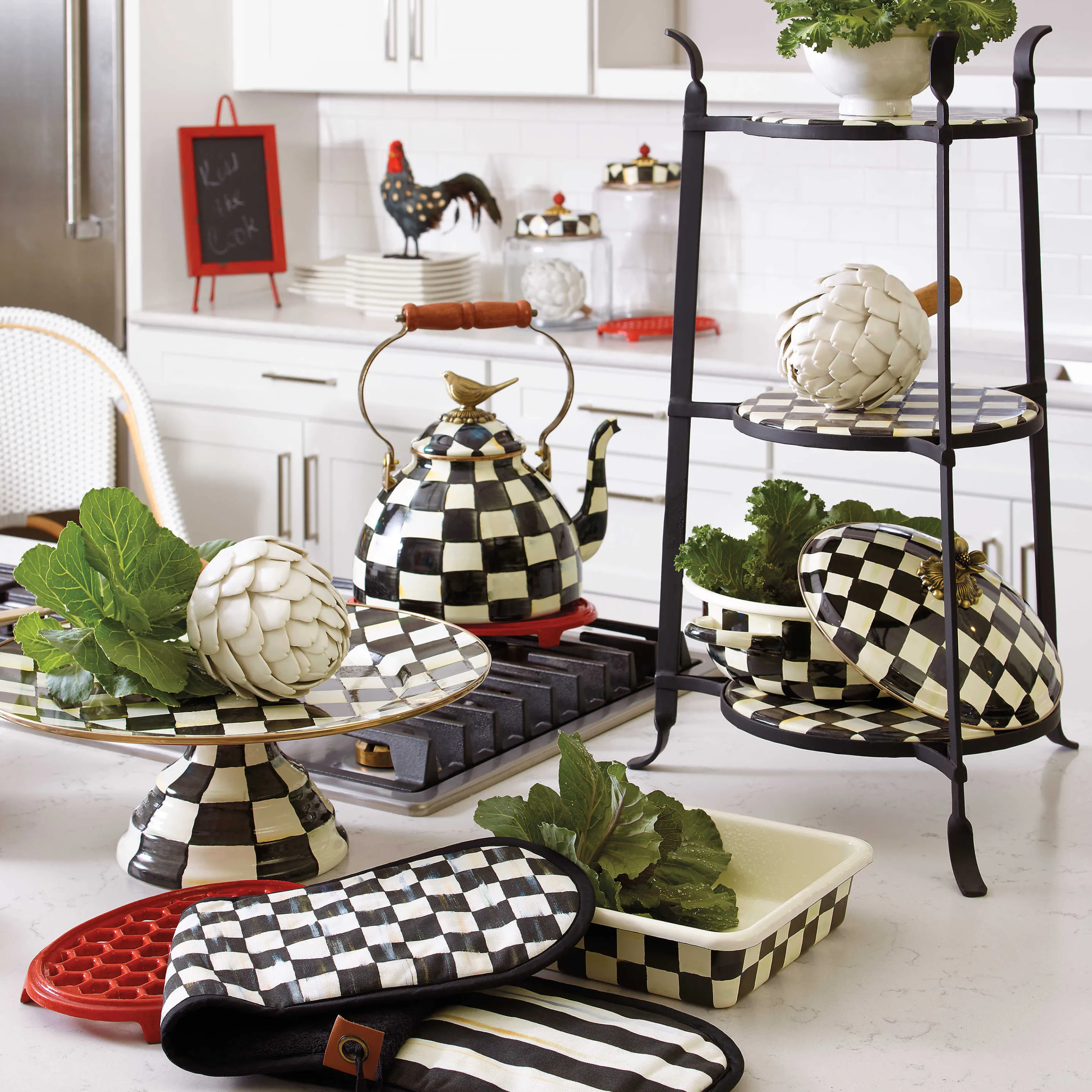 Courtly Check Double Oven Mitt - Large