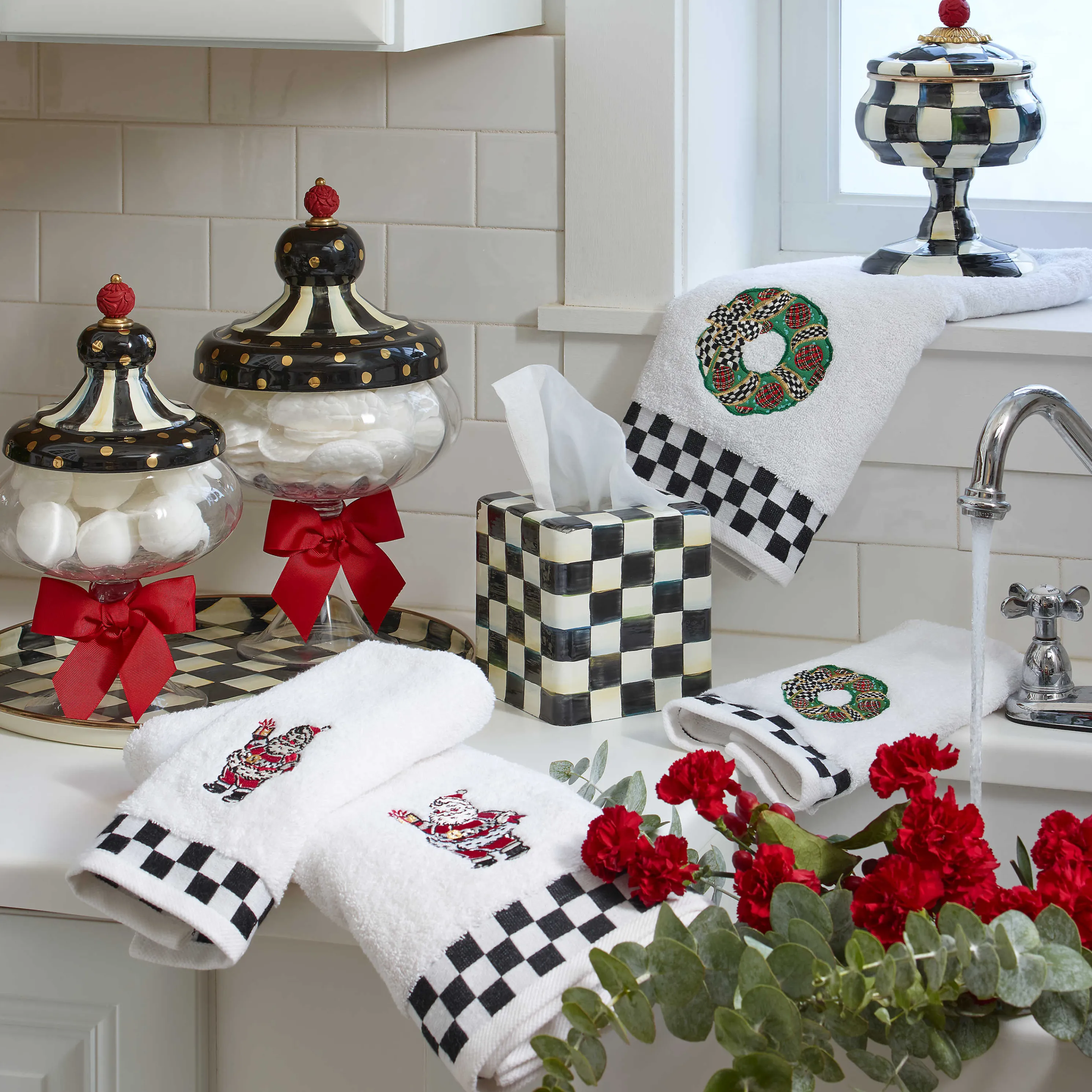 Courtly Check Enamel Boutique Tissue Box Cover