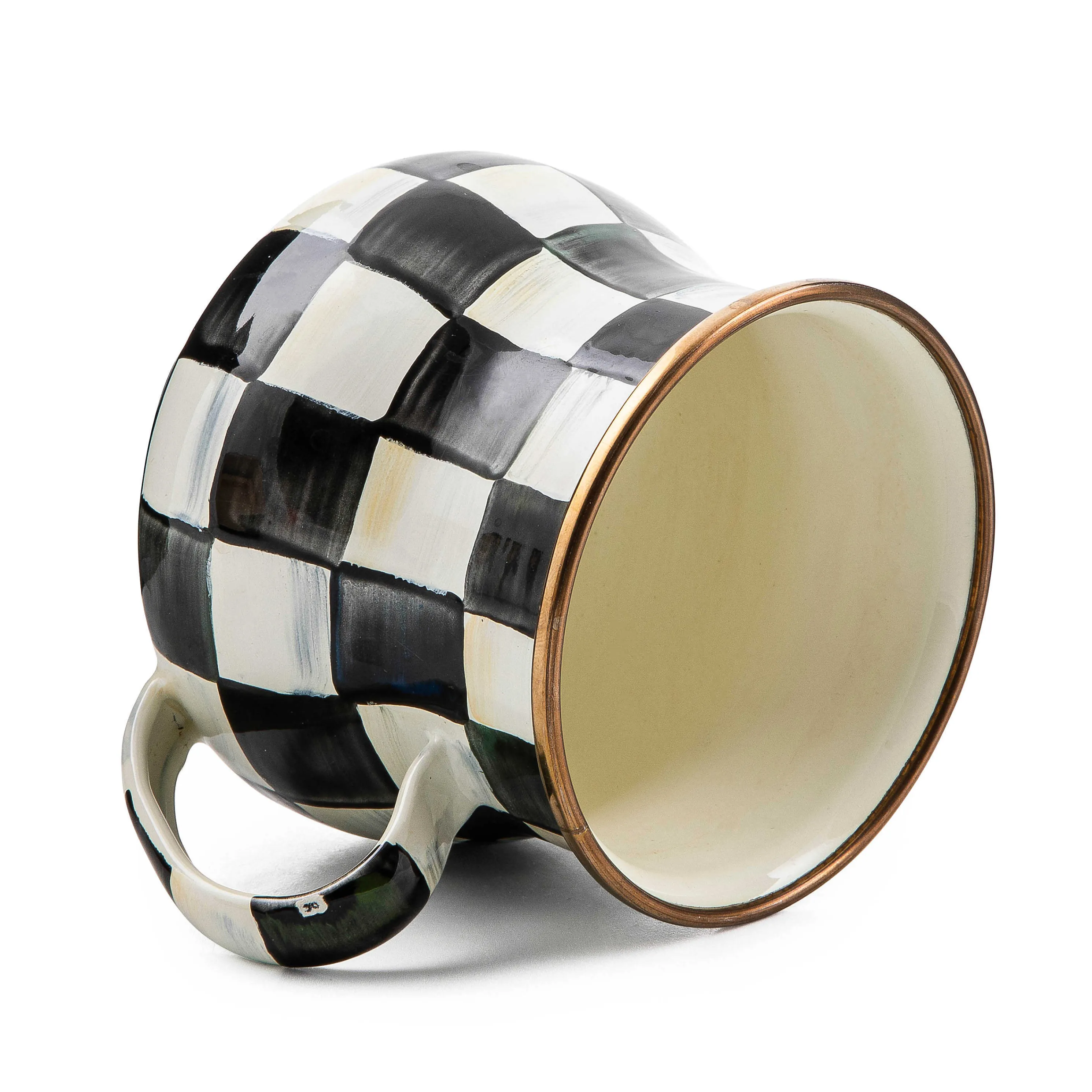 Courtly Check Enamel Mug