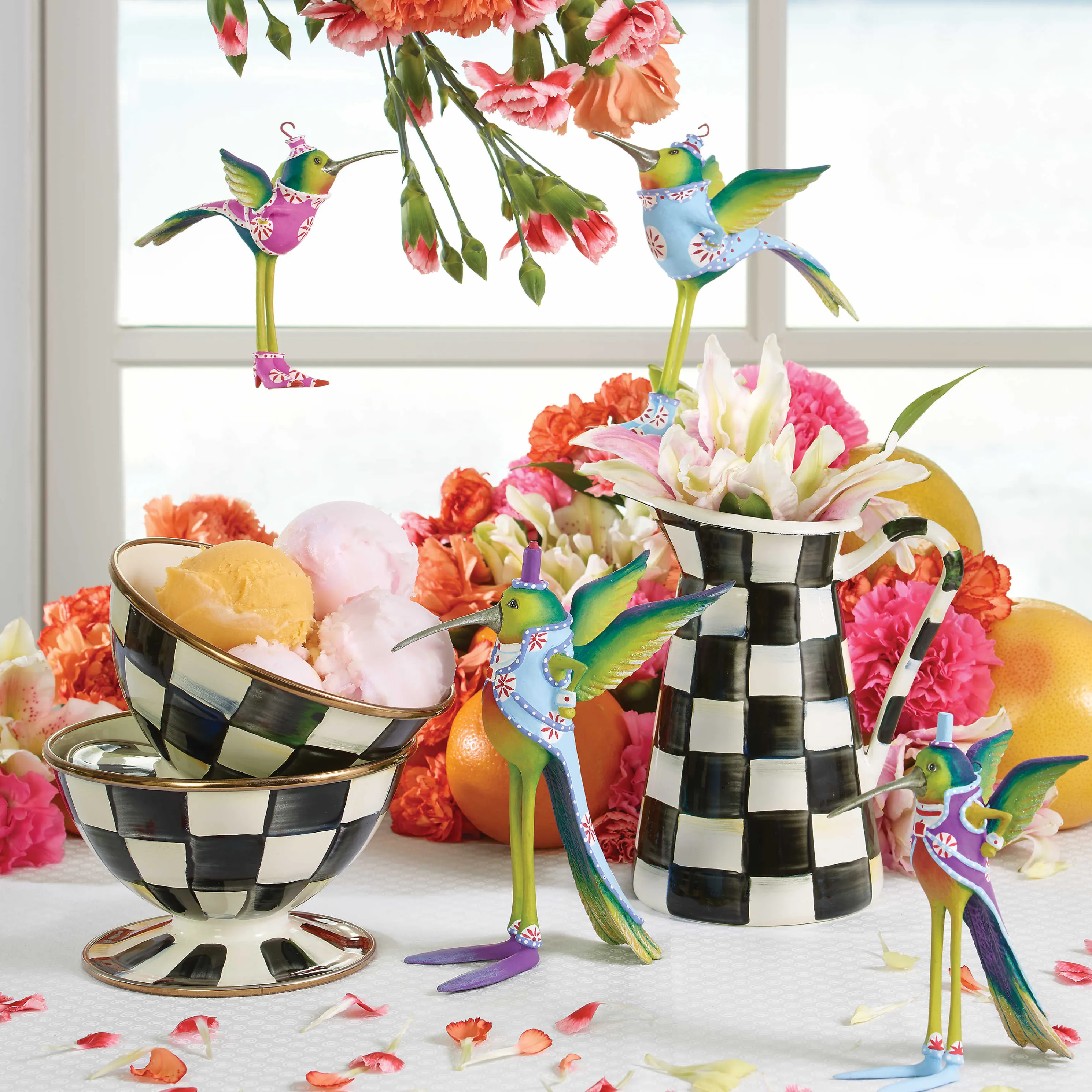 Courtly Check Enamel Ice Cream Dish