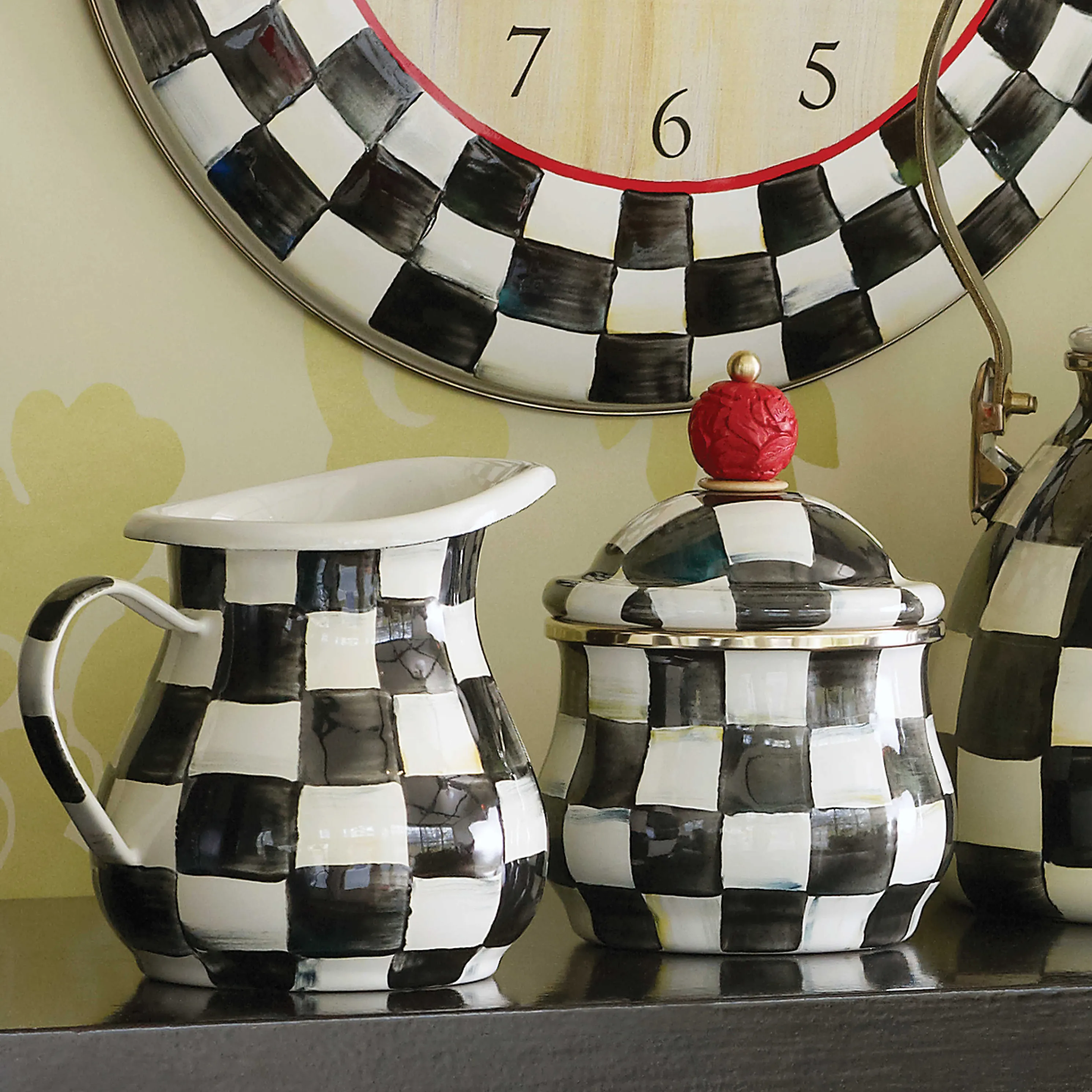 Courtly Check Enamel Creamer