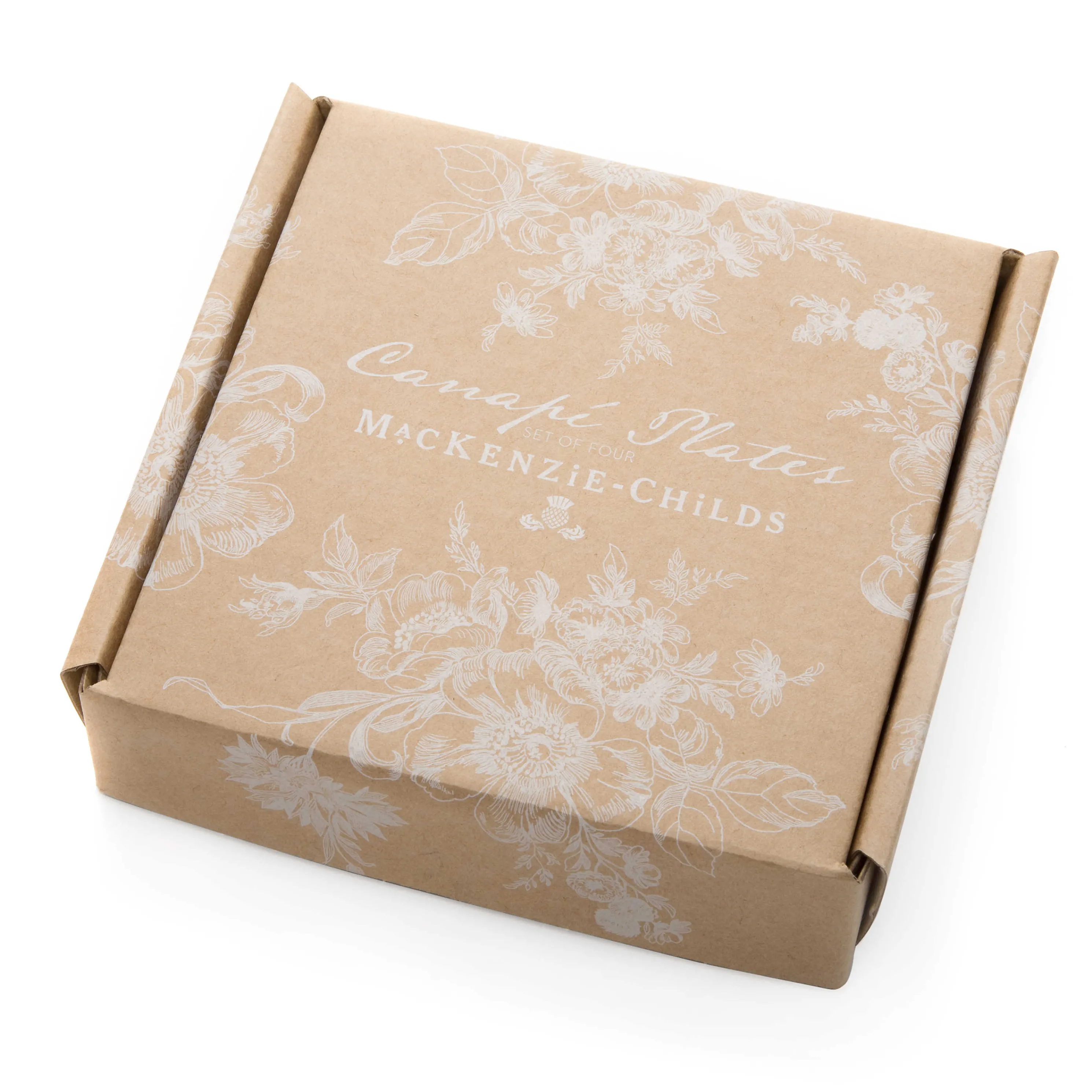 Courtly Check Enamel Appetizer Plates - Set Of 4