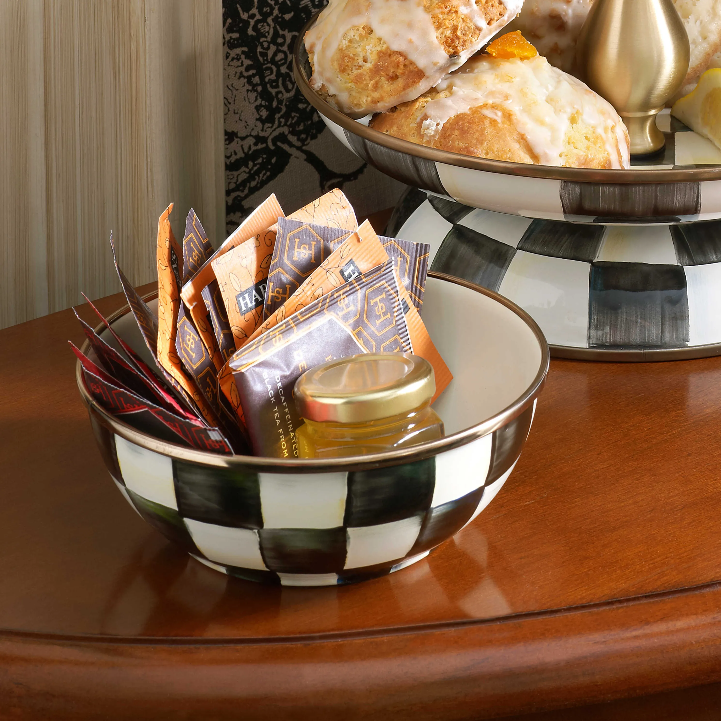 Courtly Check Enamel Everyday Bowl