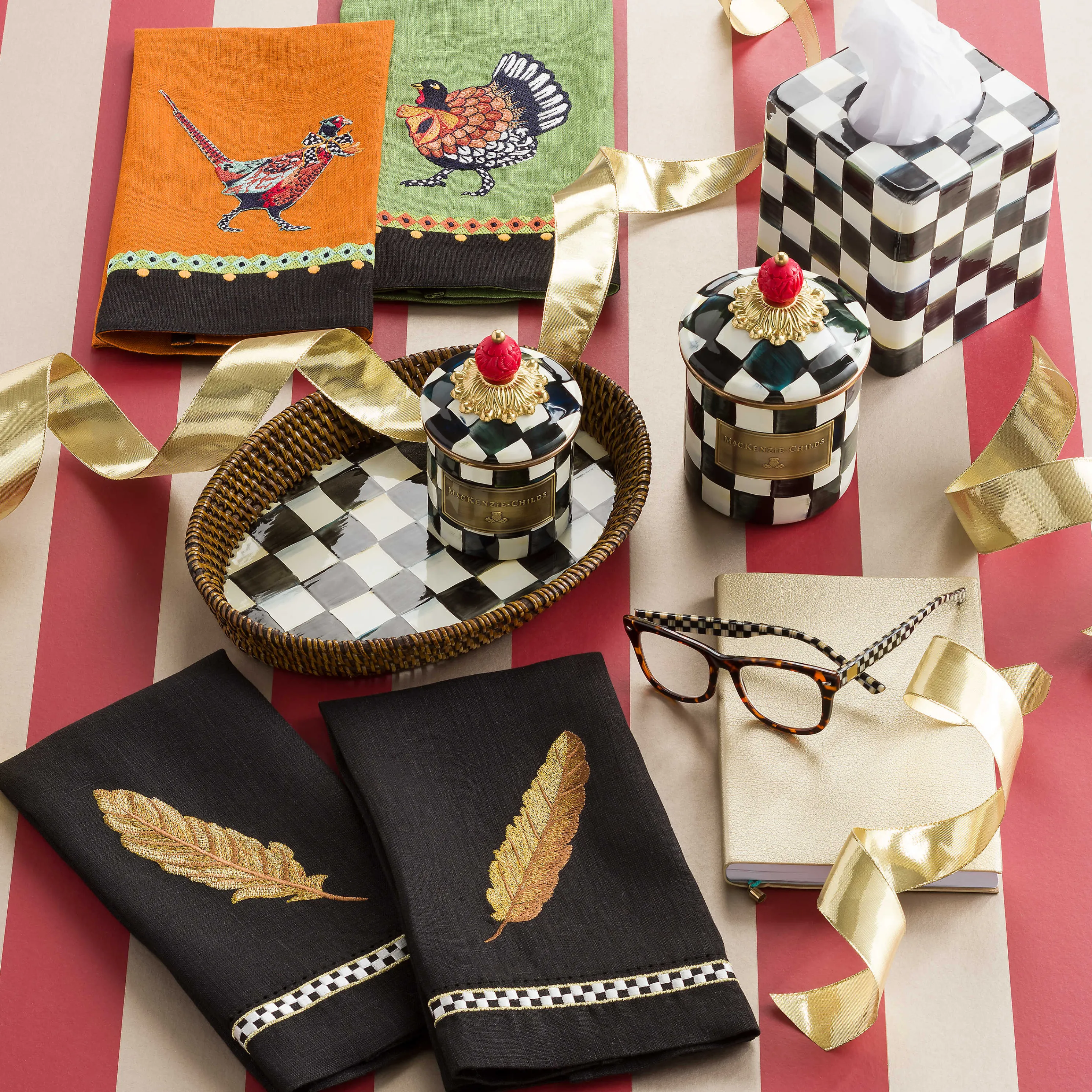 Courtly Check Enamel Canister - Demi