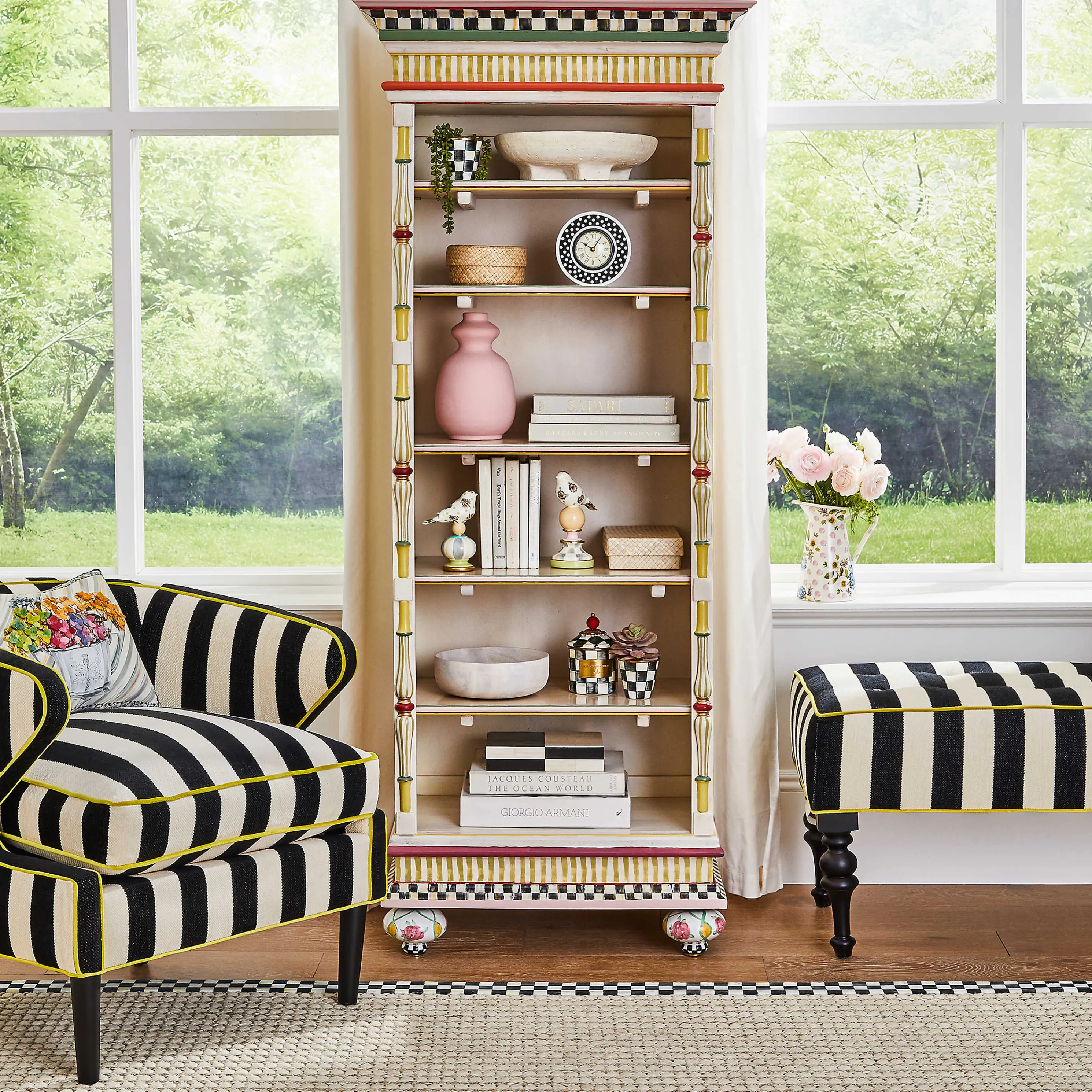 Courtly Check Enamel Canister - Demi