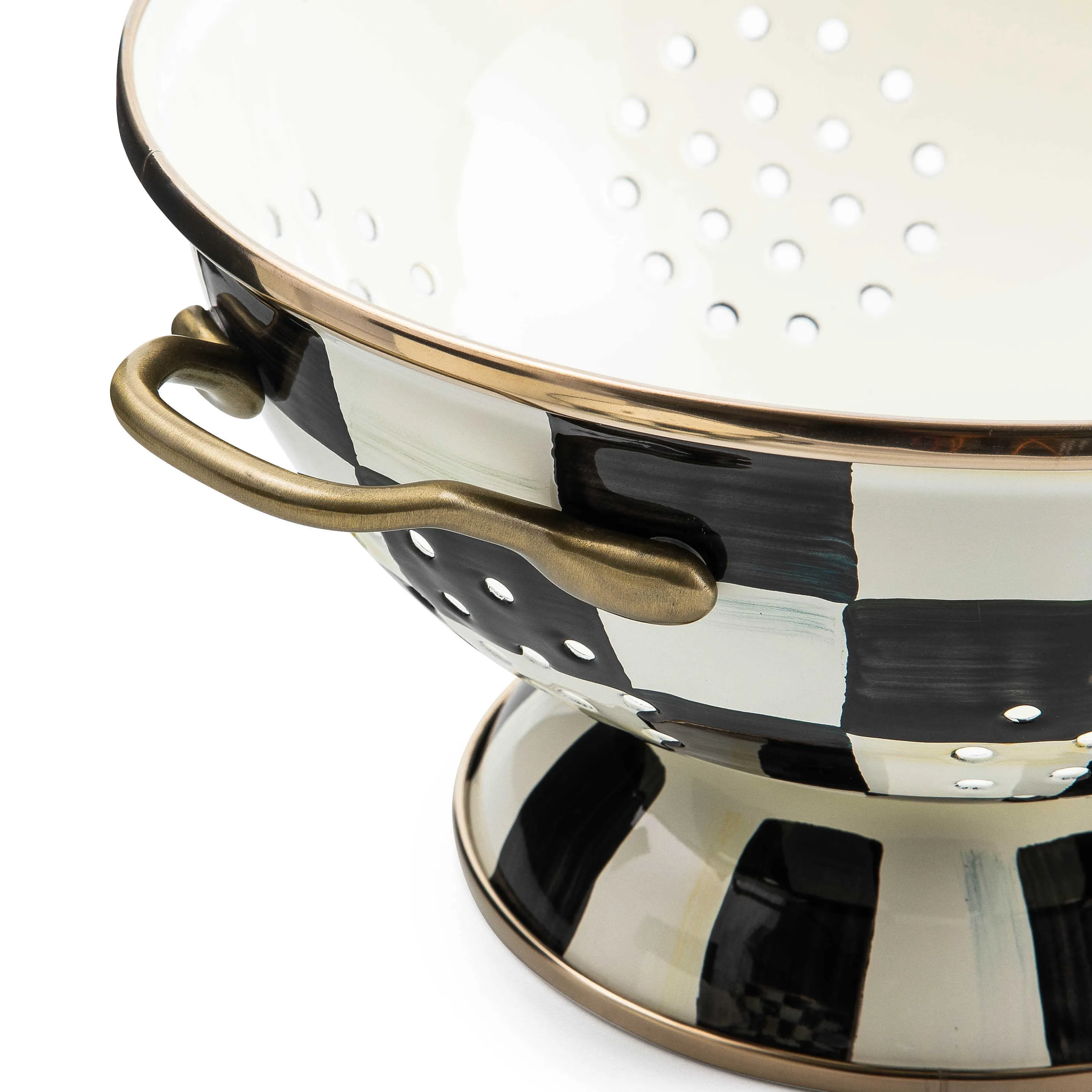 Courtly Check Enamel Colander - Large
