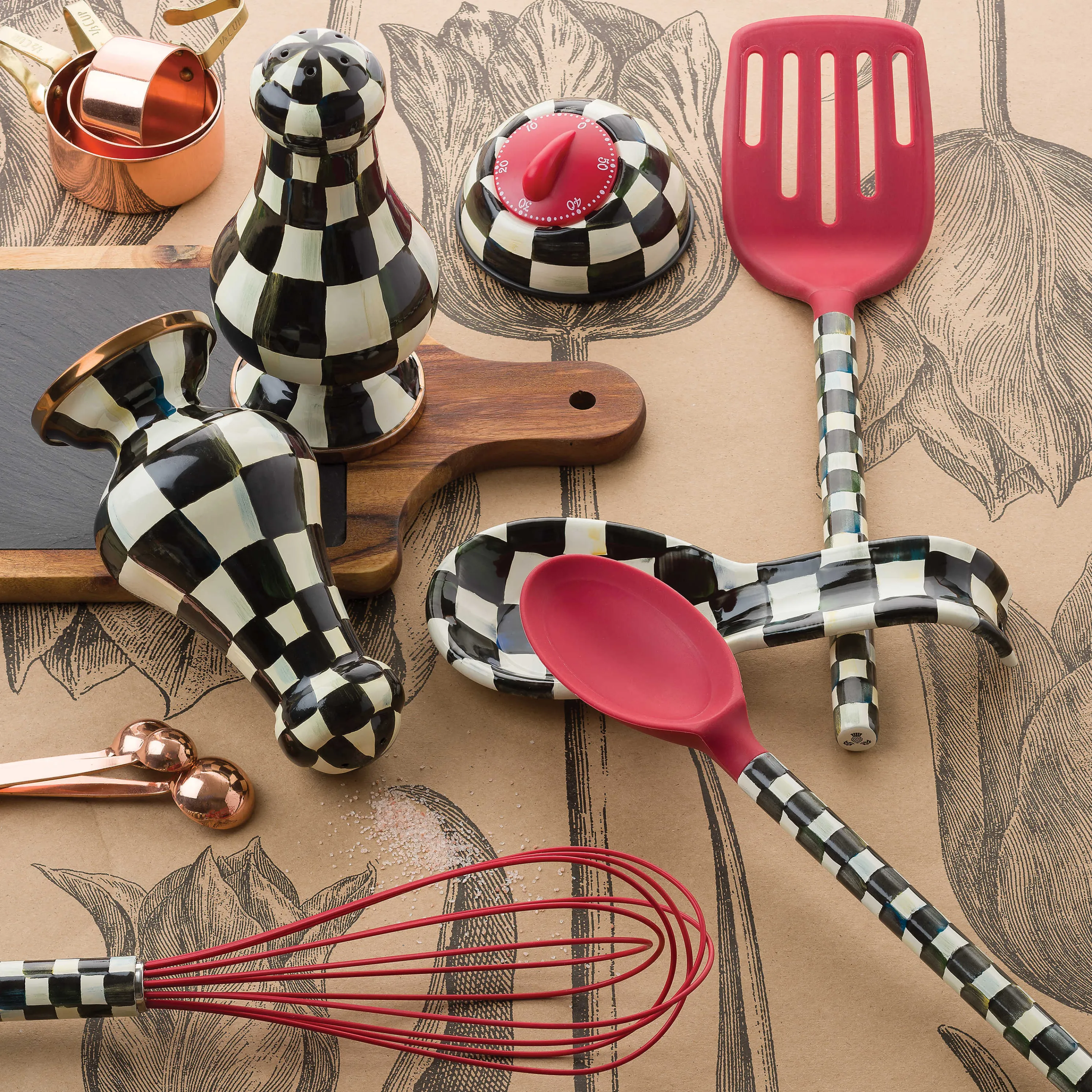 Courtly Check Enamel Spoon Rest