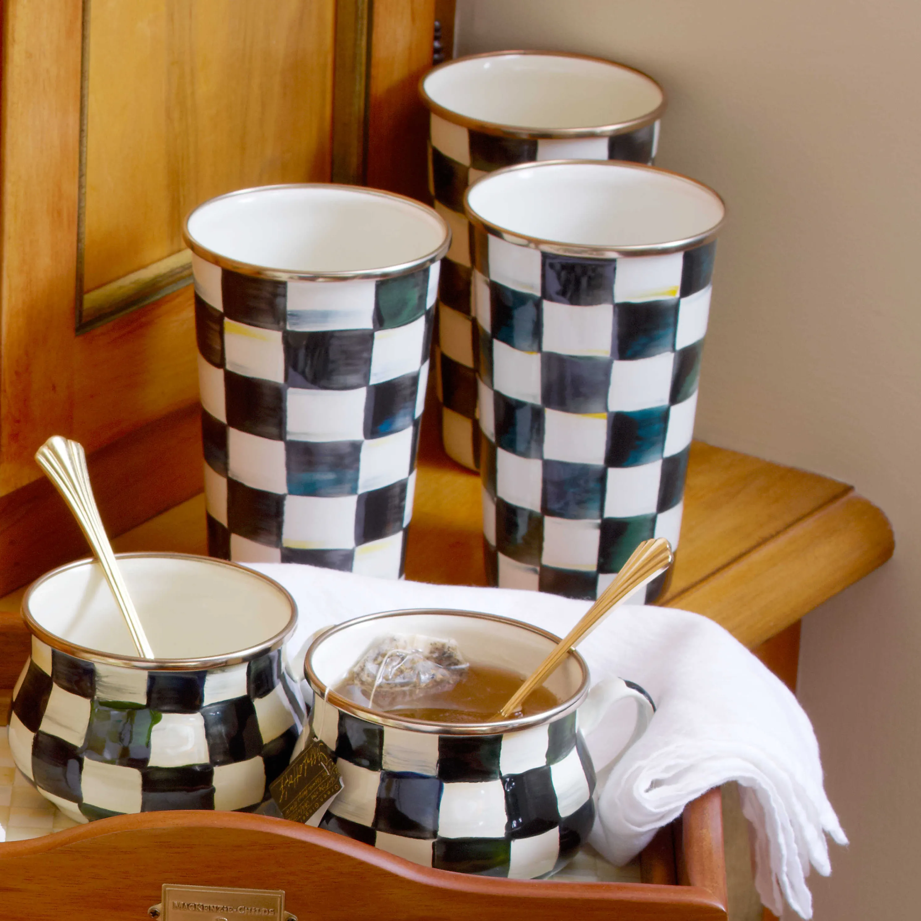 Courtly Check Enamel Tumbler - 20 Ounce