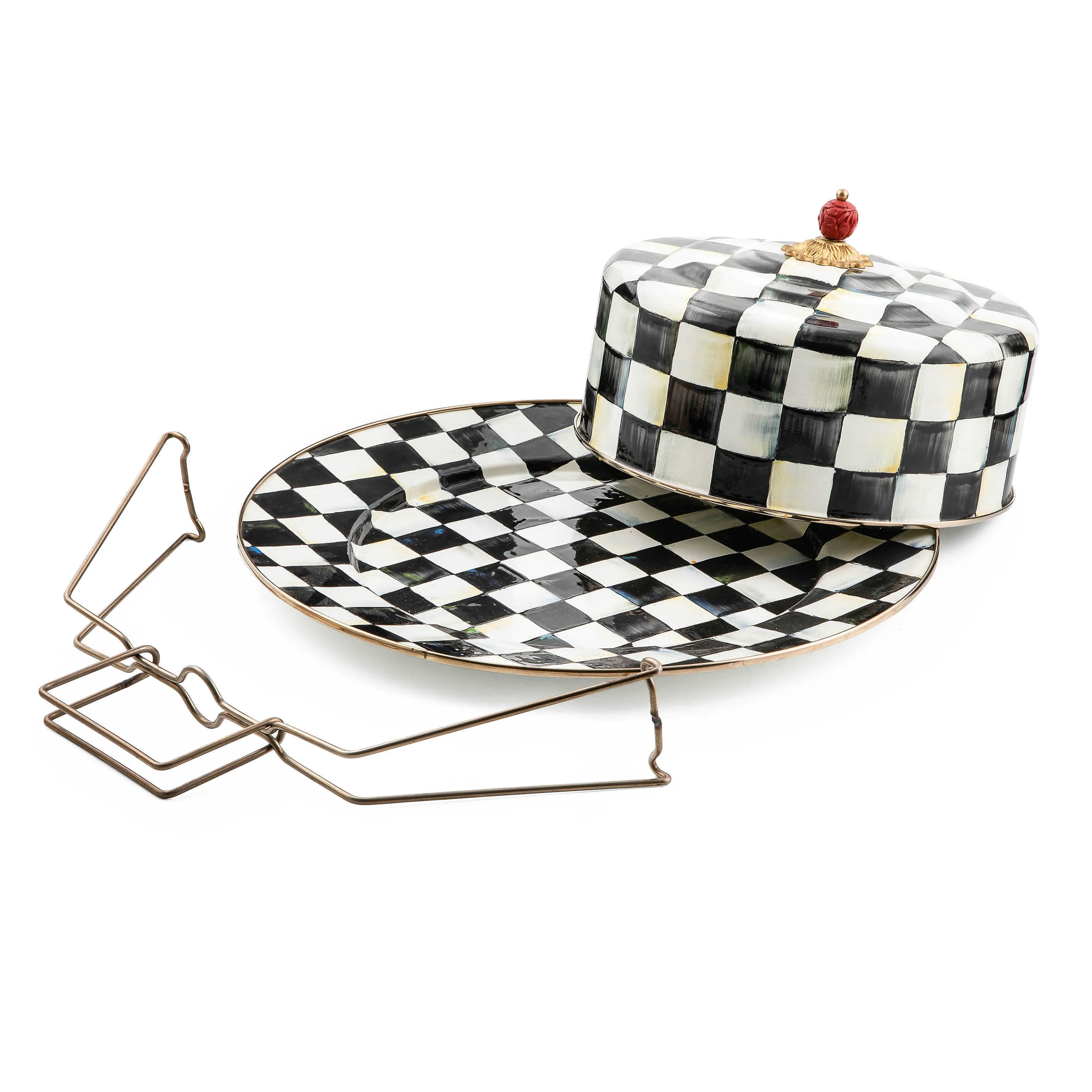 Courtly Check Enamel Cake Carrier