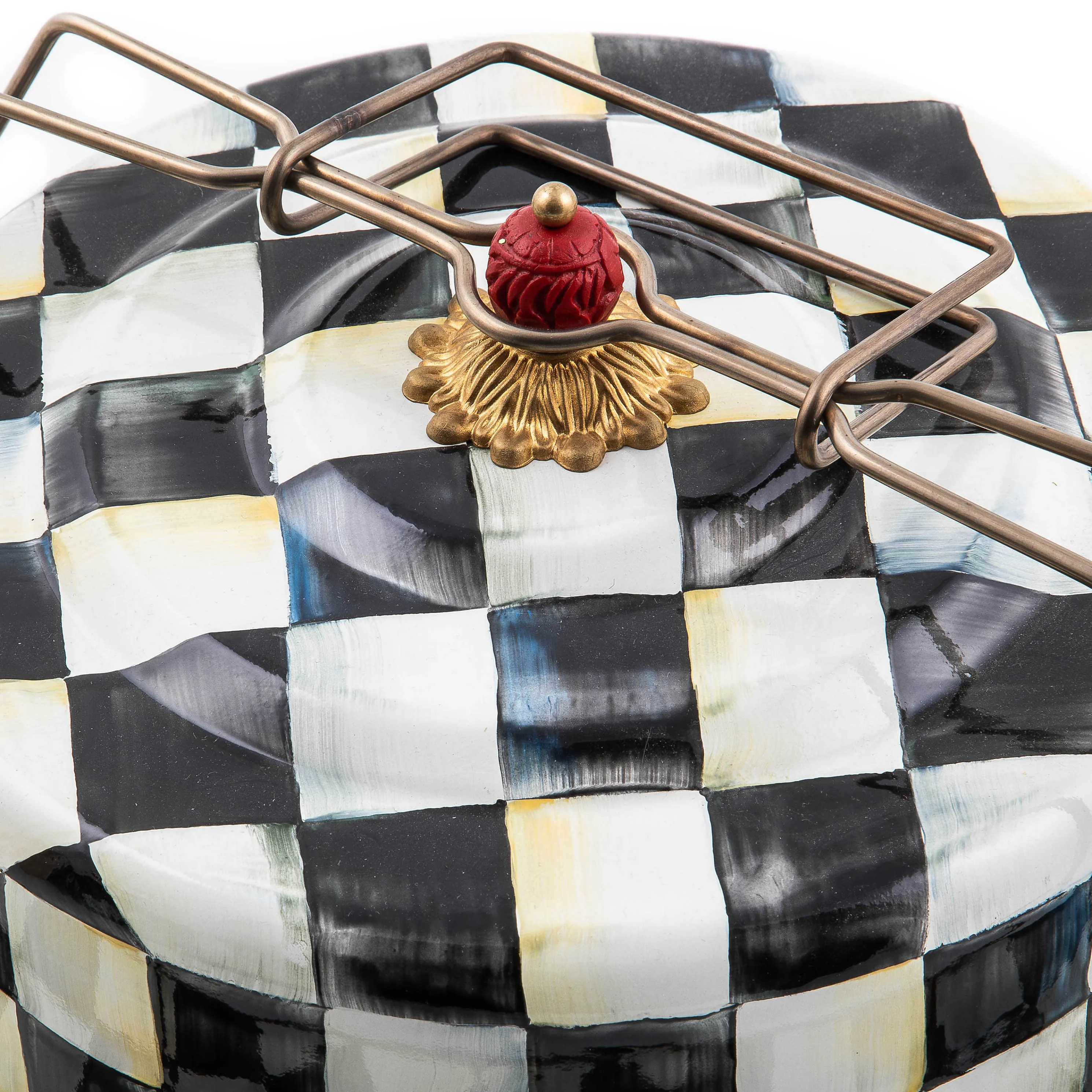 Courtly Check Enamel Cake Carrier