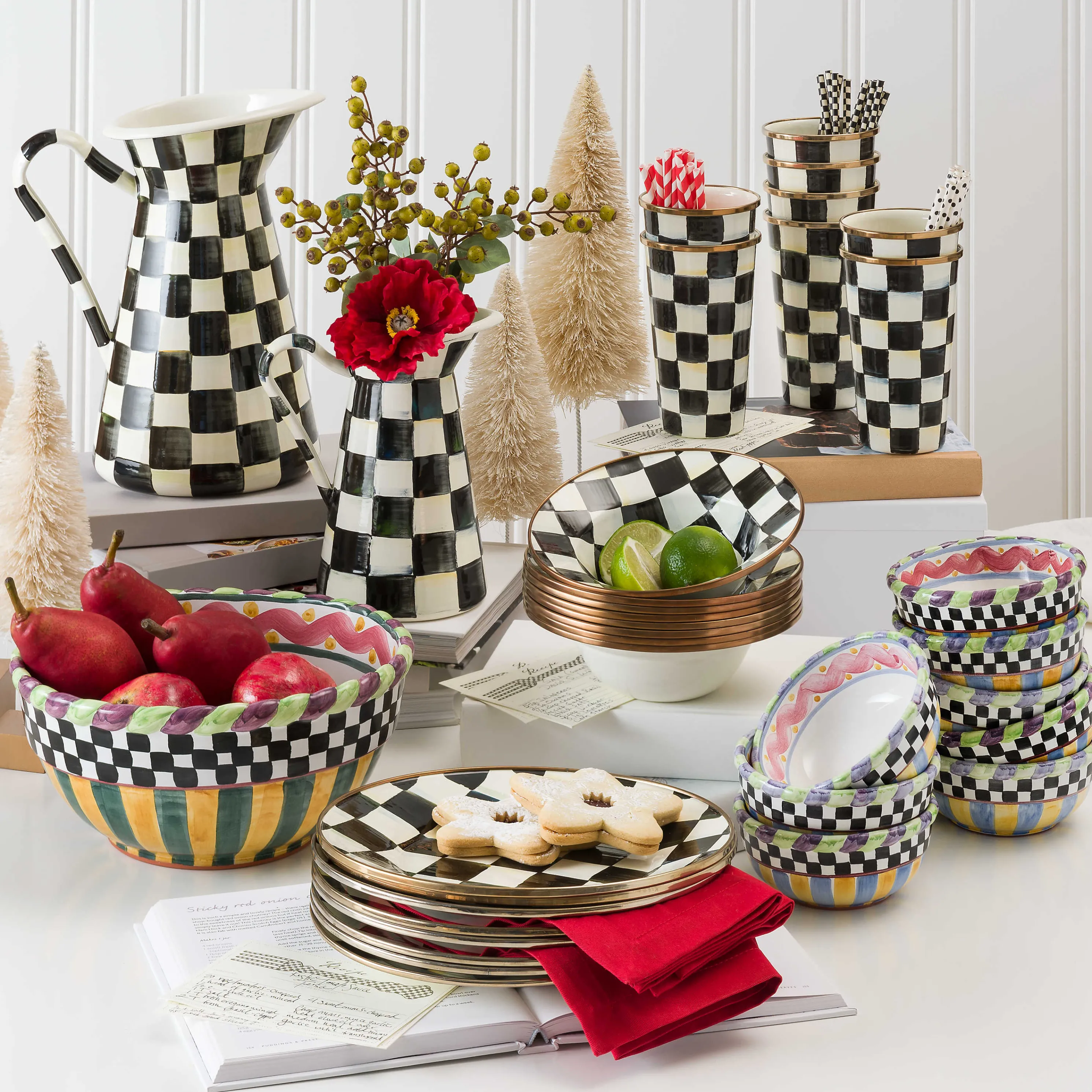 Courtly Check Enamel Practical Pitcher - Medium