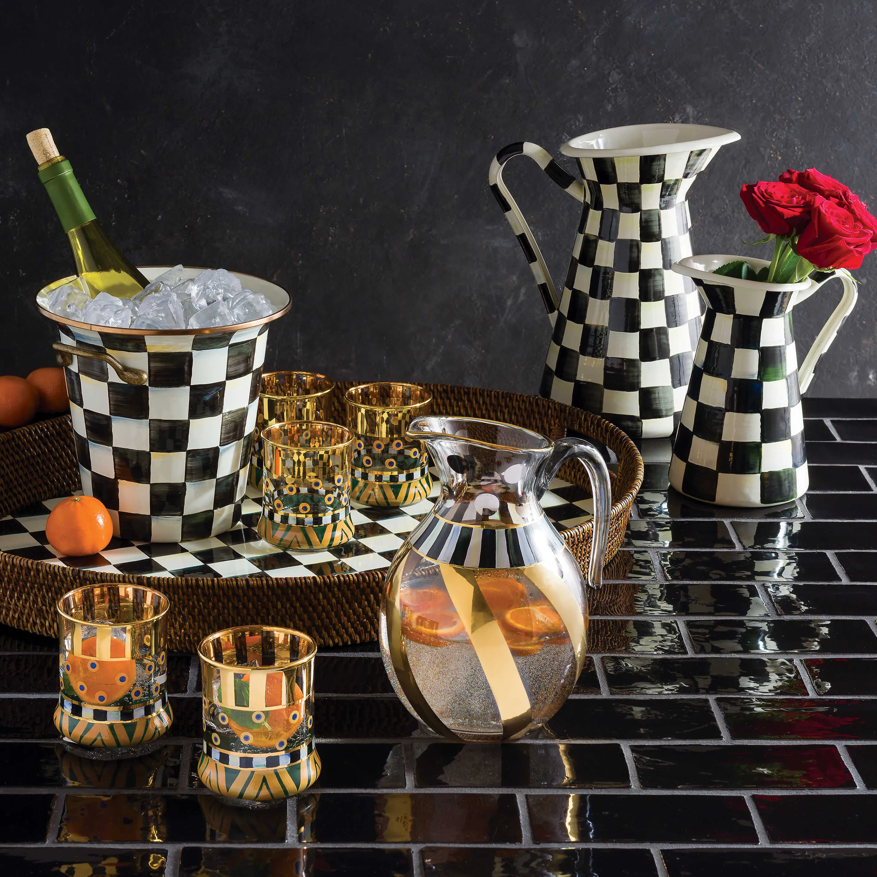 Courtly Check Enamel Practical Pitcher - Medium