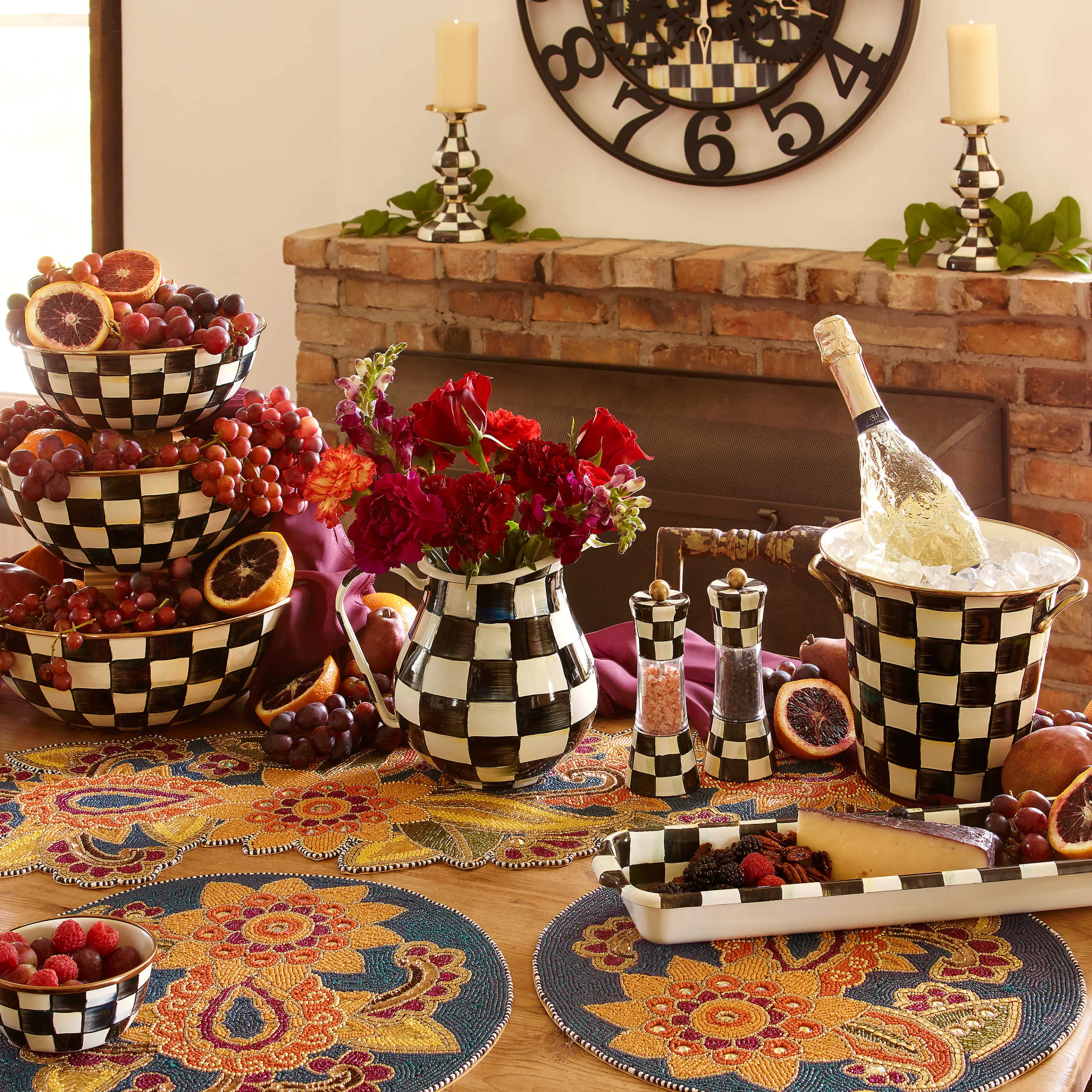 Courtly Check Enamel Grinder