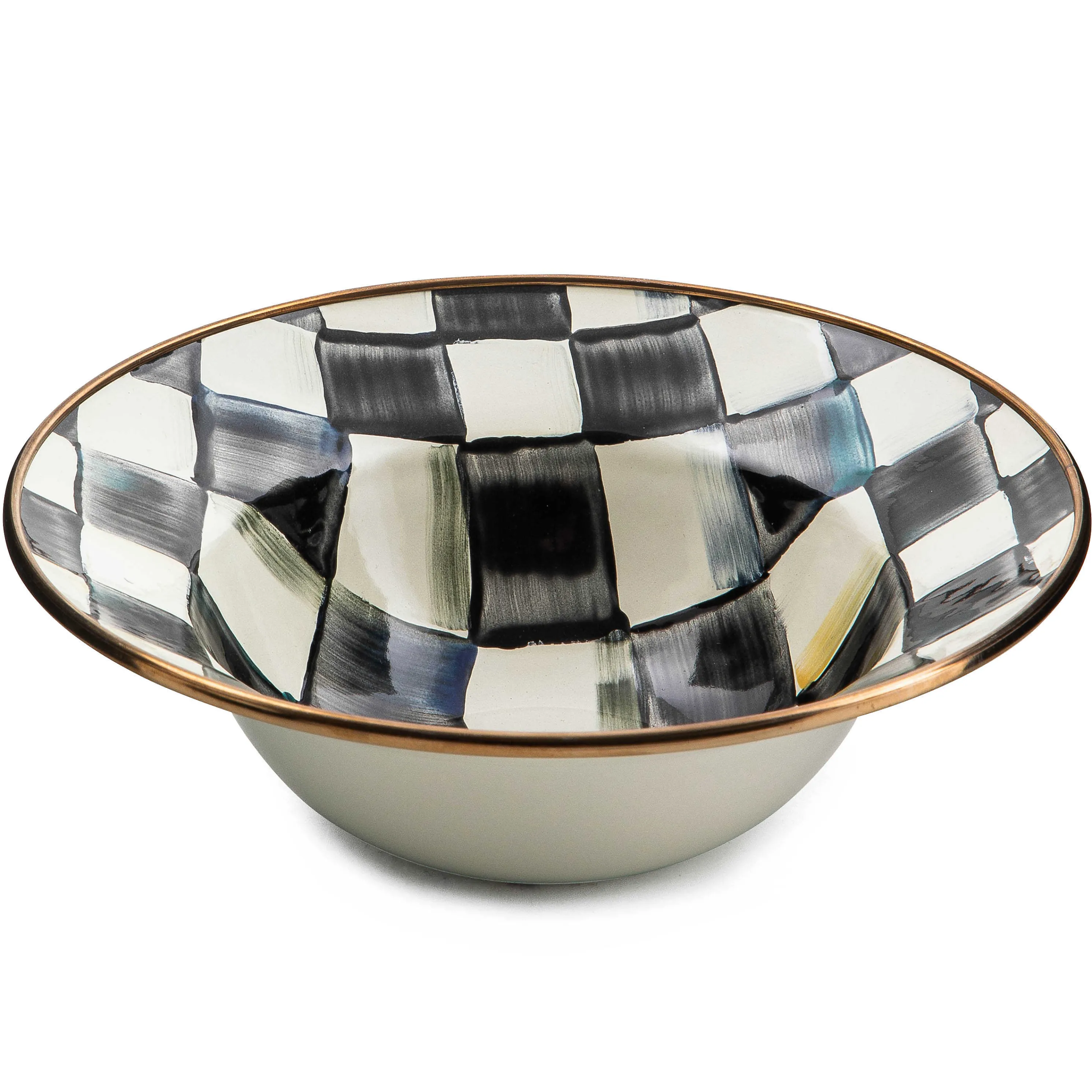 Courtly Check Enamel Breakfast Bowl