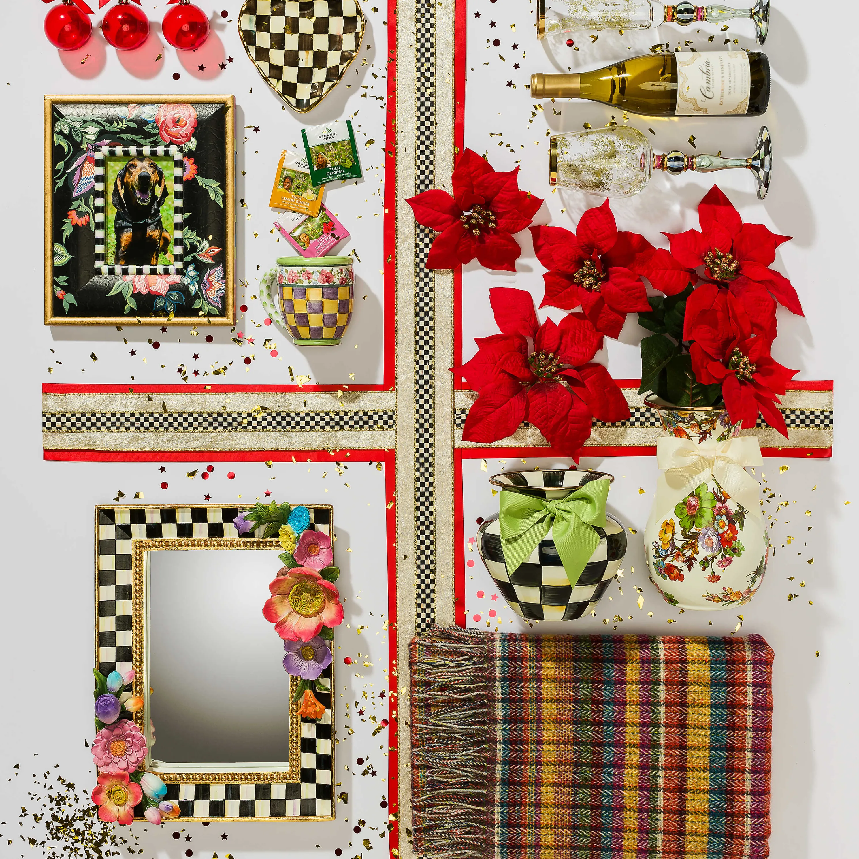 Courtly Check Fluted Heart Plate