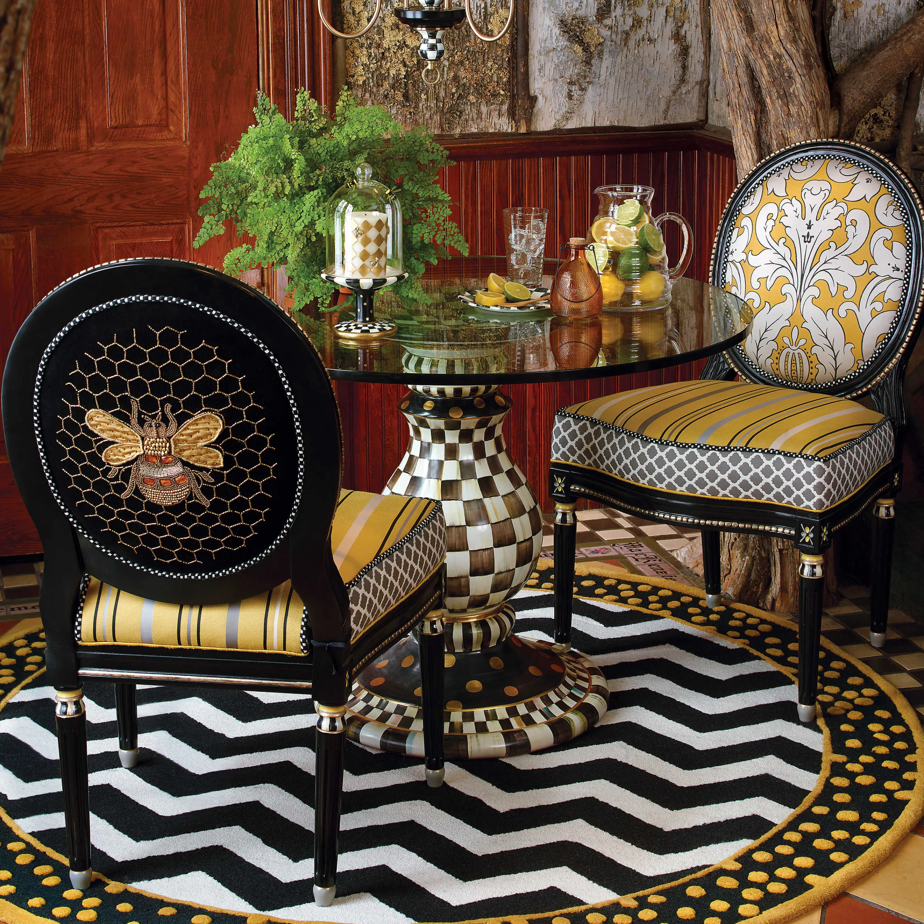 Courtly Check Pedestal Table Base