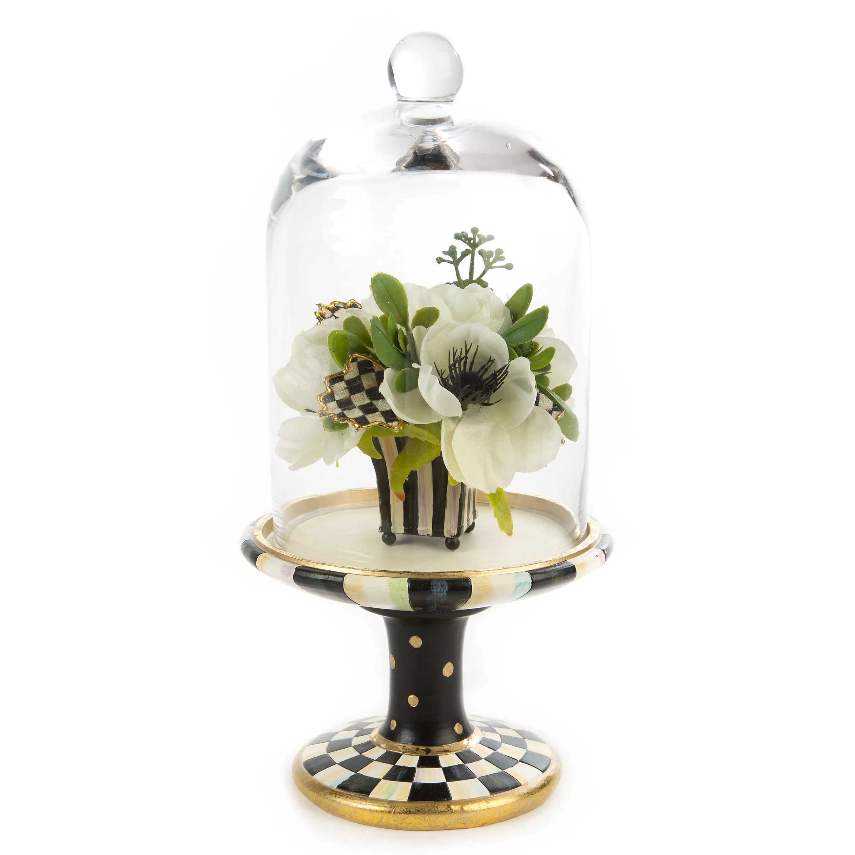 Courtly Check Pedestal With Cloche