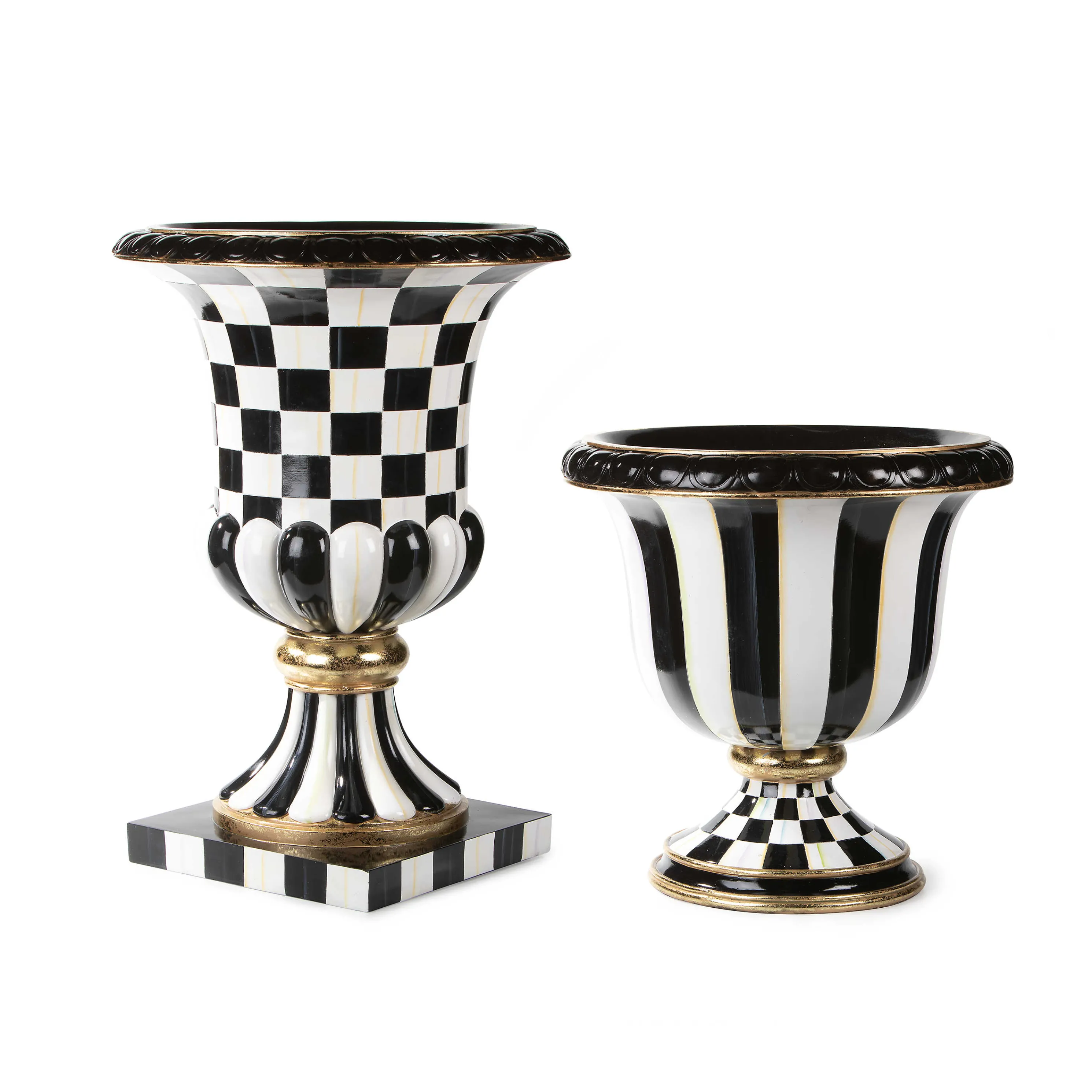 Courtly Check Pedestal Urn