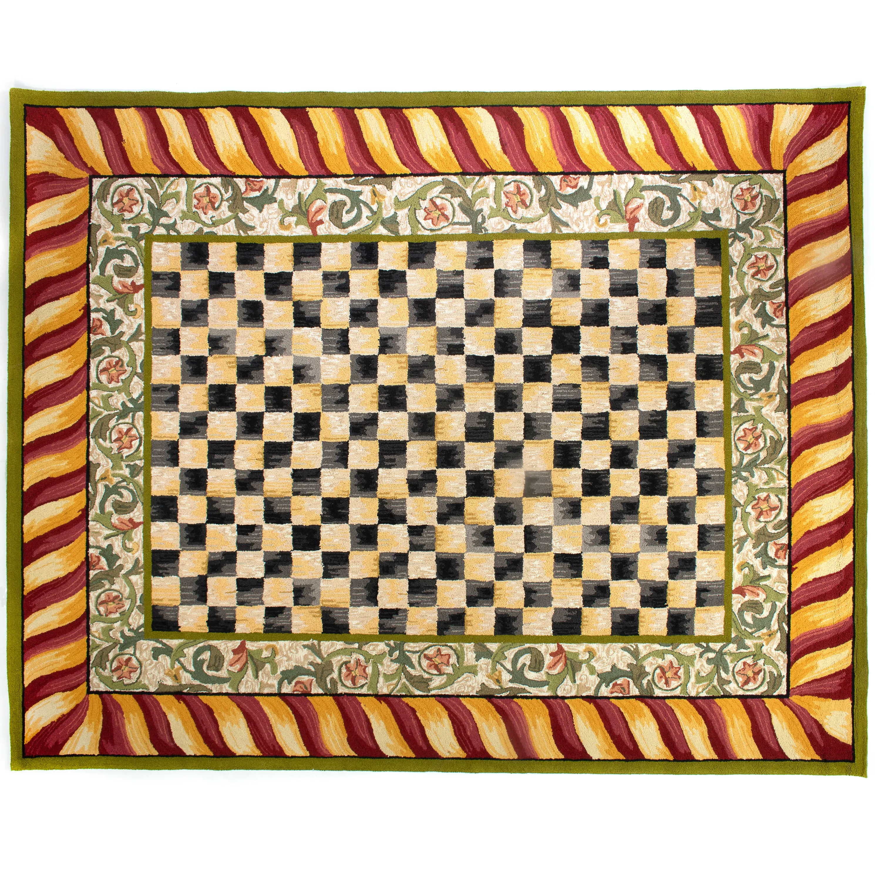 Courtly Check Rug - 8' X 10' - Red & Gold