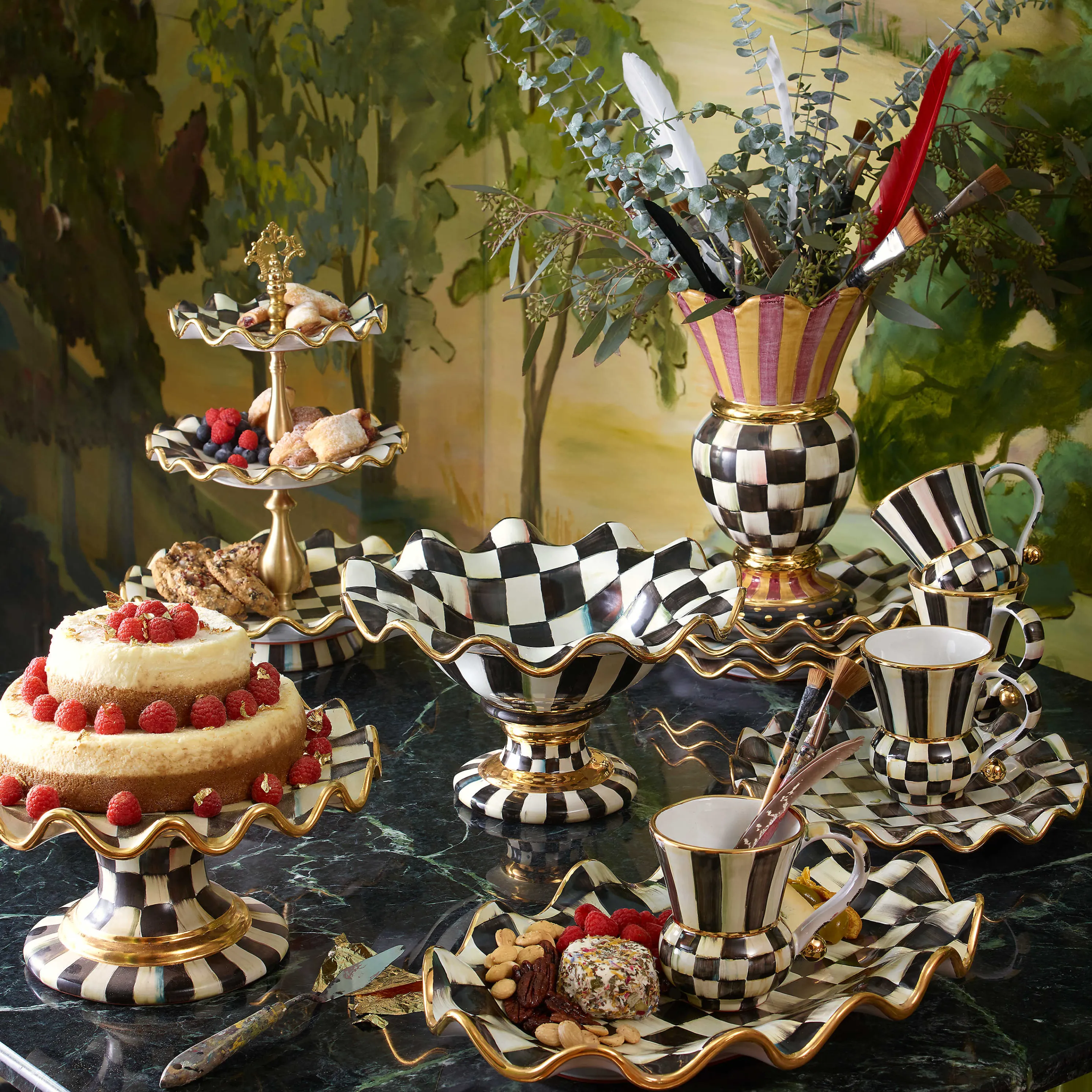 Courtly Check Serving Platter