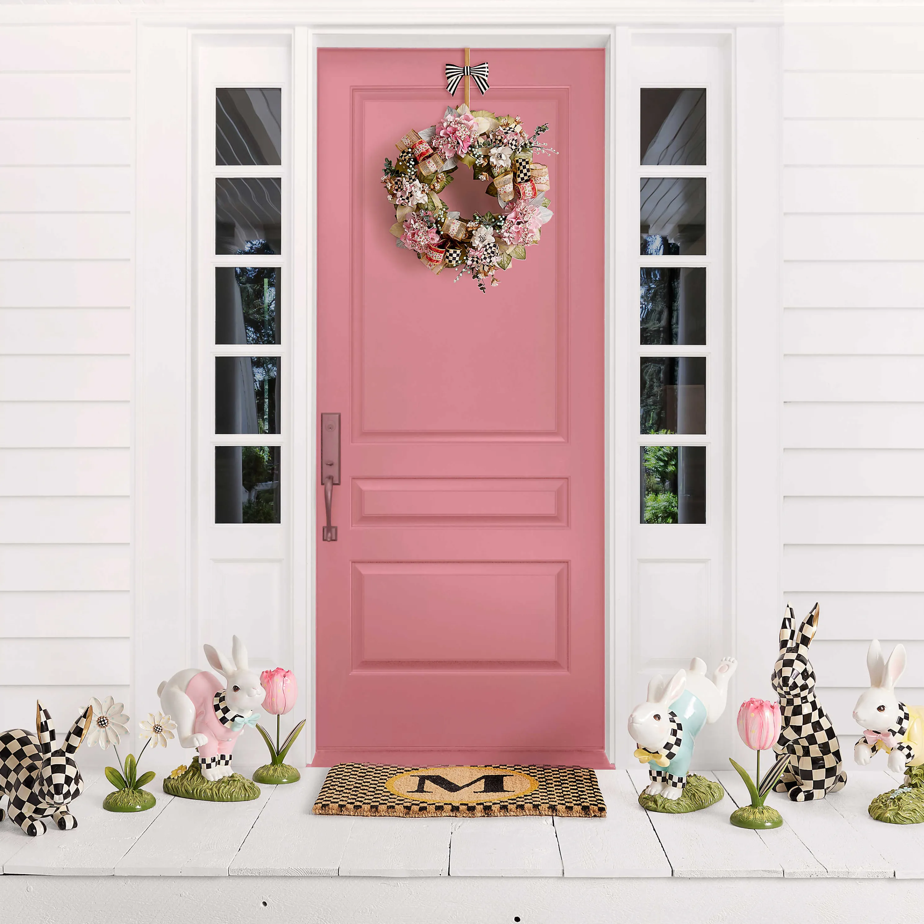 Courtly Check Trophy Bunnies - Set Of 2