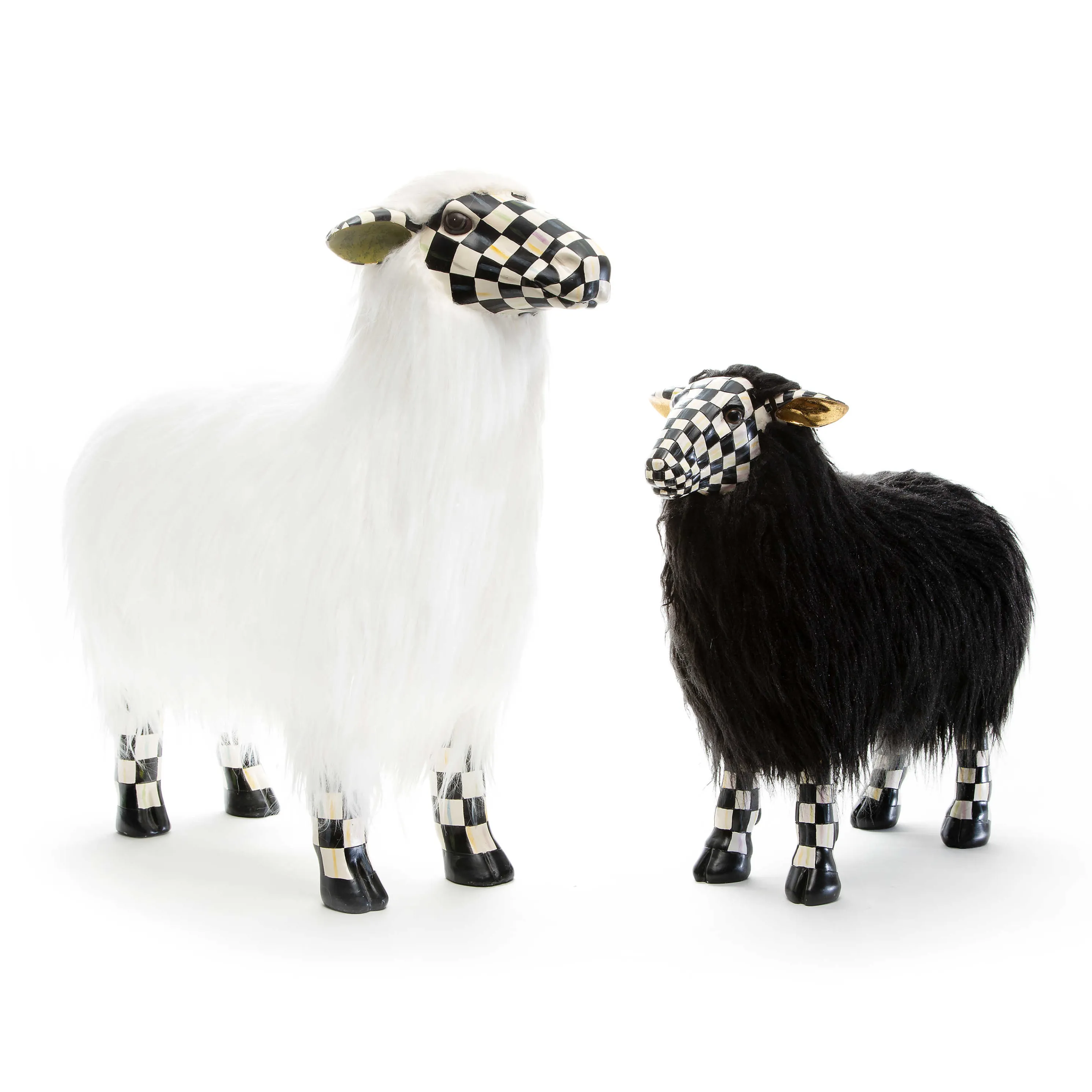 Courtly Check White Sheep - Large