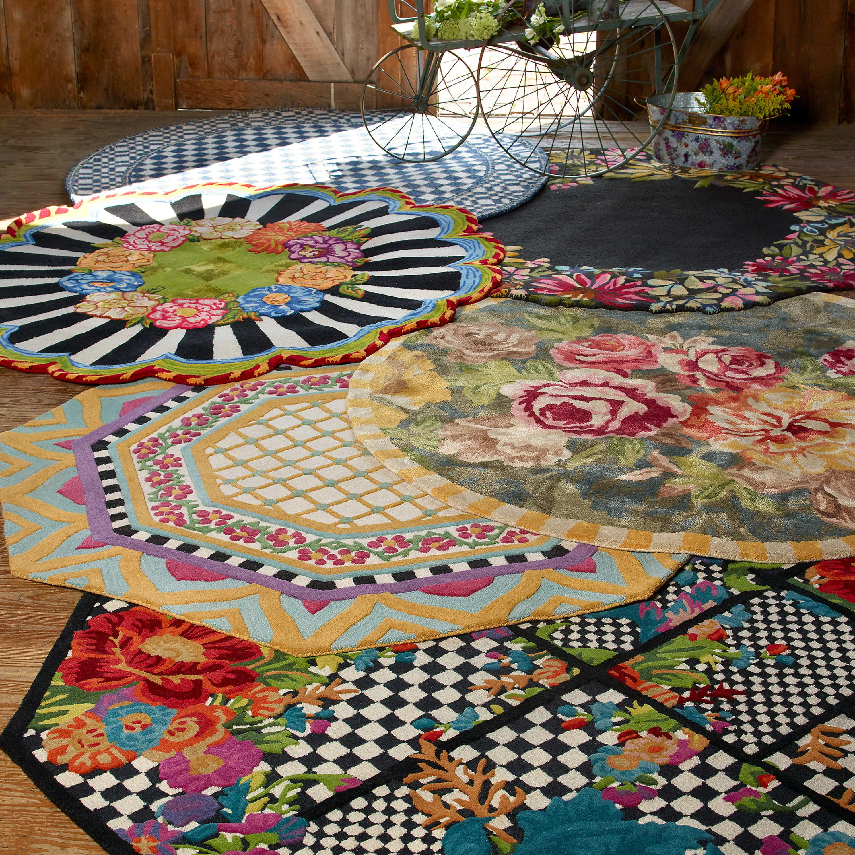 Cutting Garden Rug - 6' Round