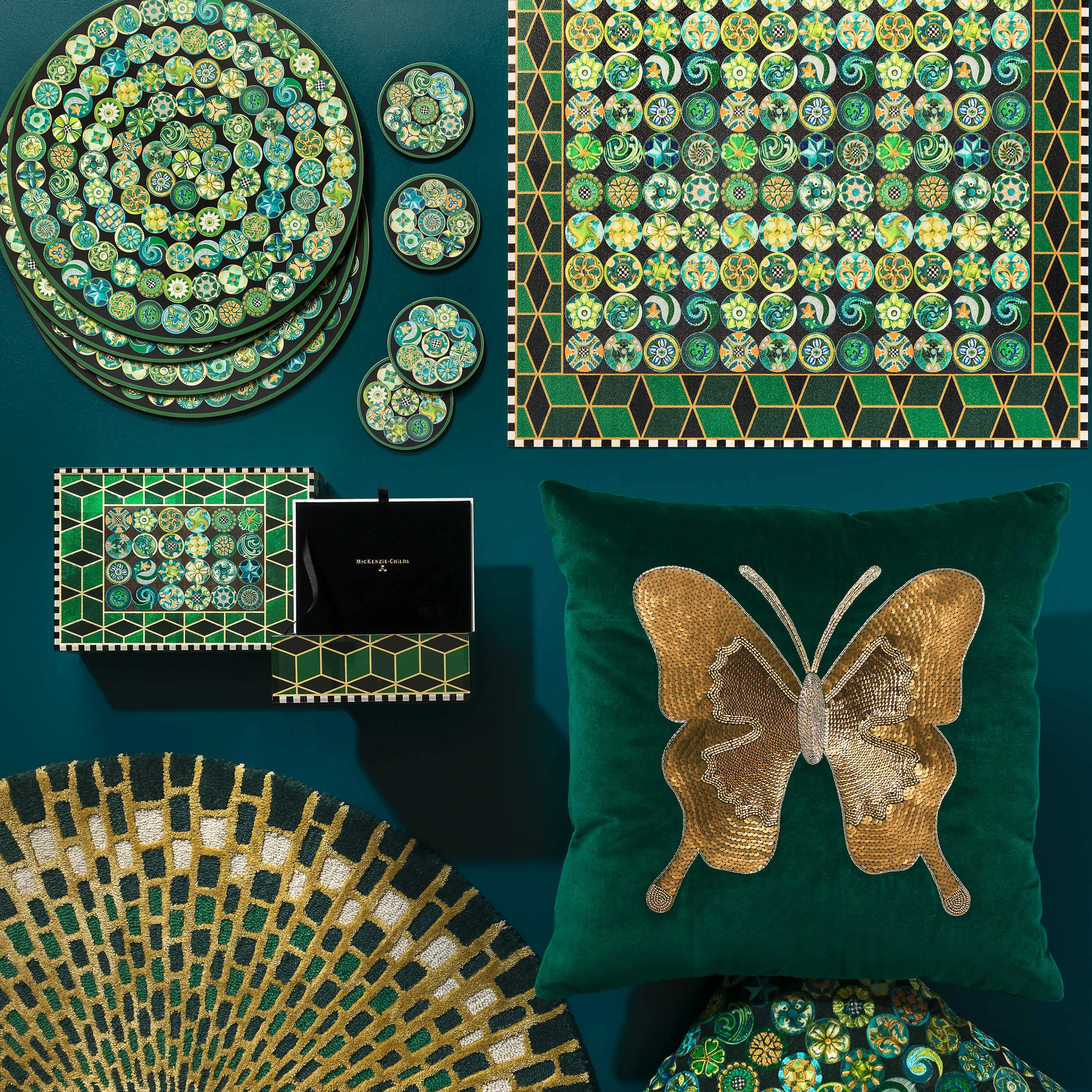 Emerald Butterfly Pillow