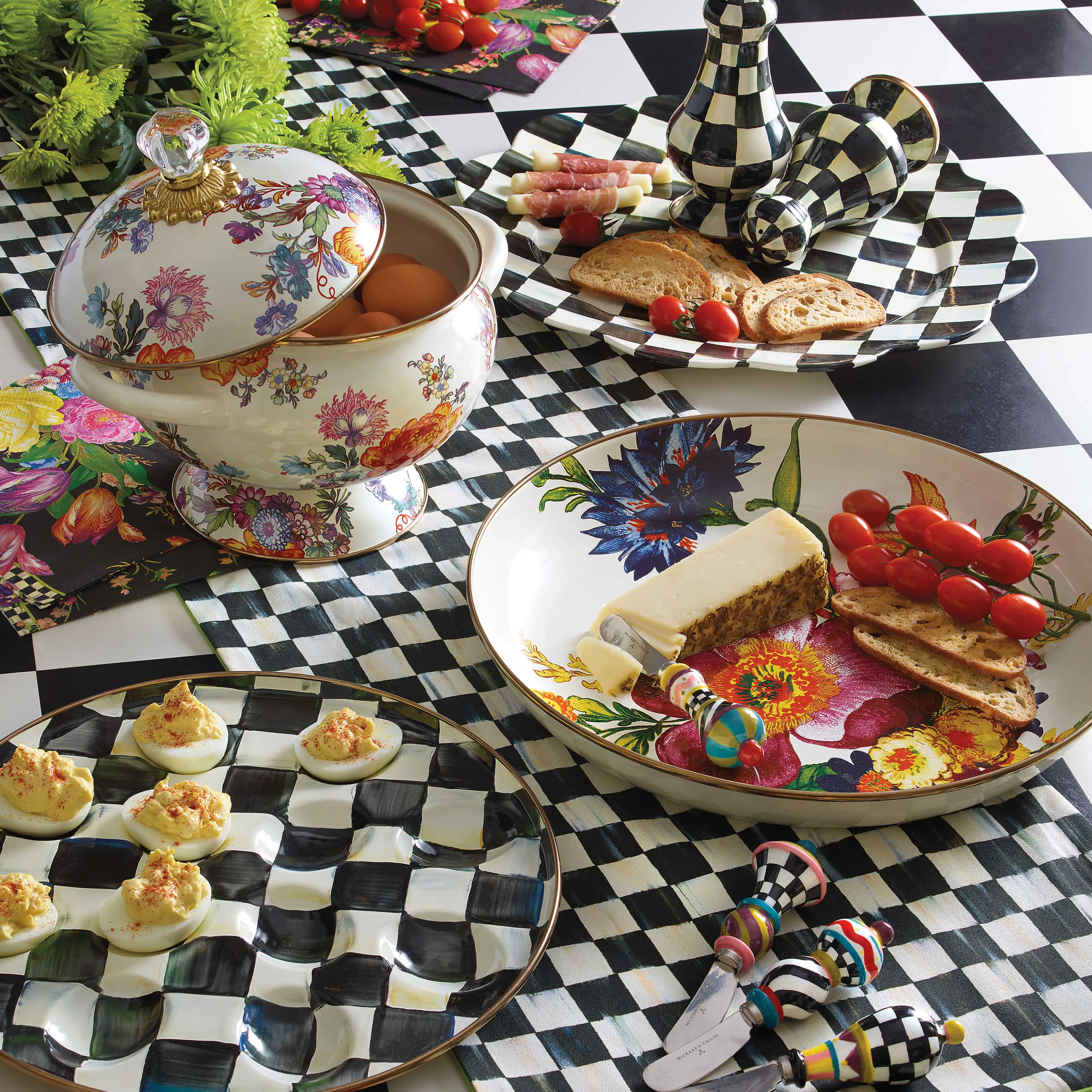 Flower Market Abundant Bowl - White