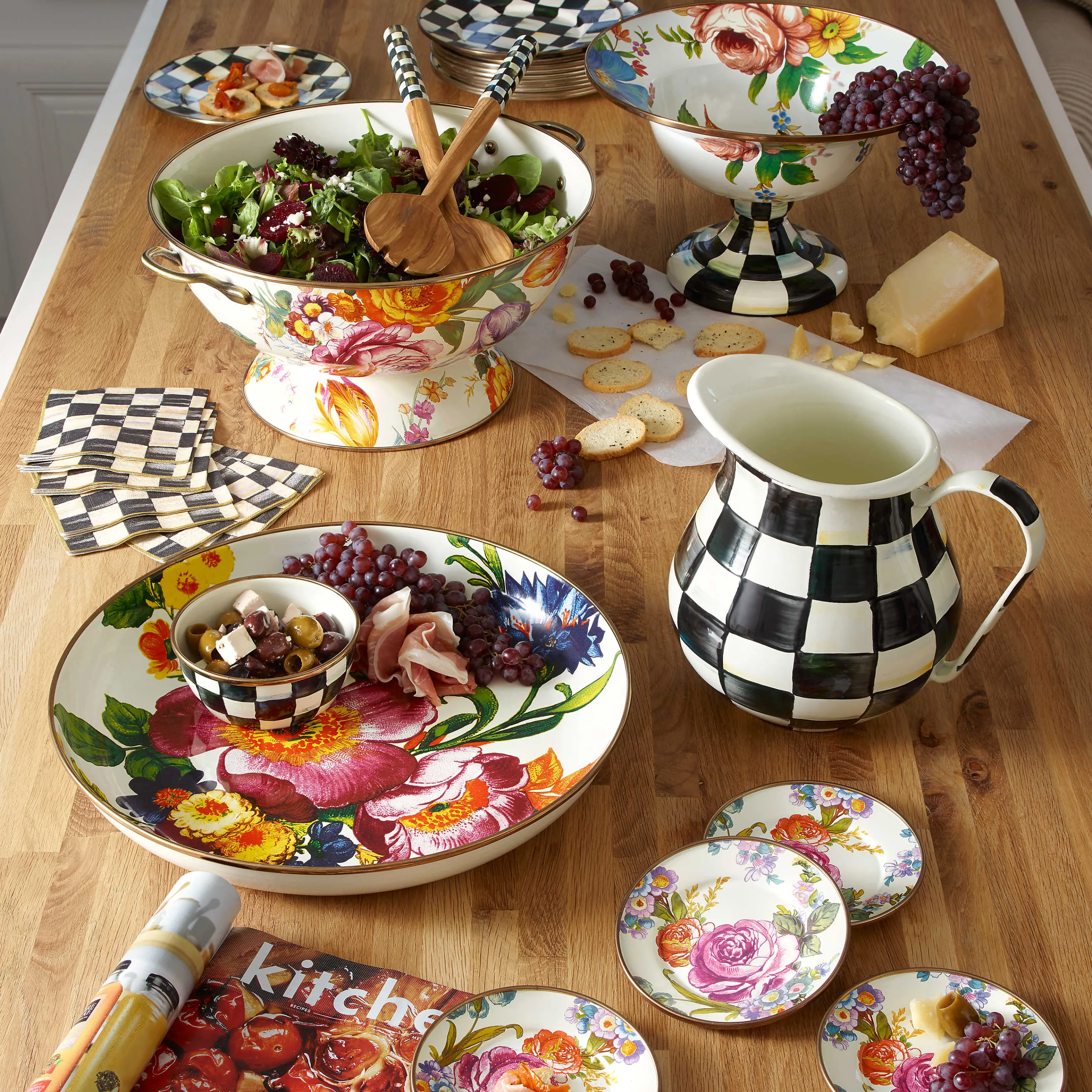 Flower Market Appetizer Plates - Set Of 4