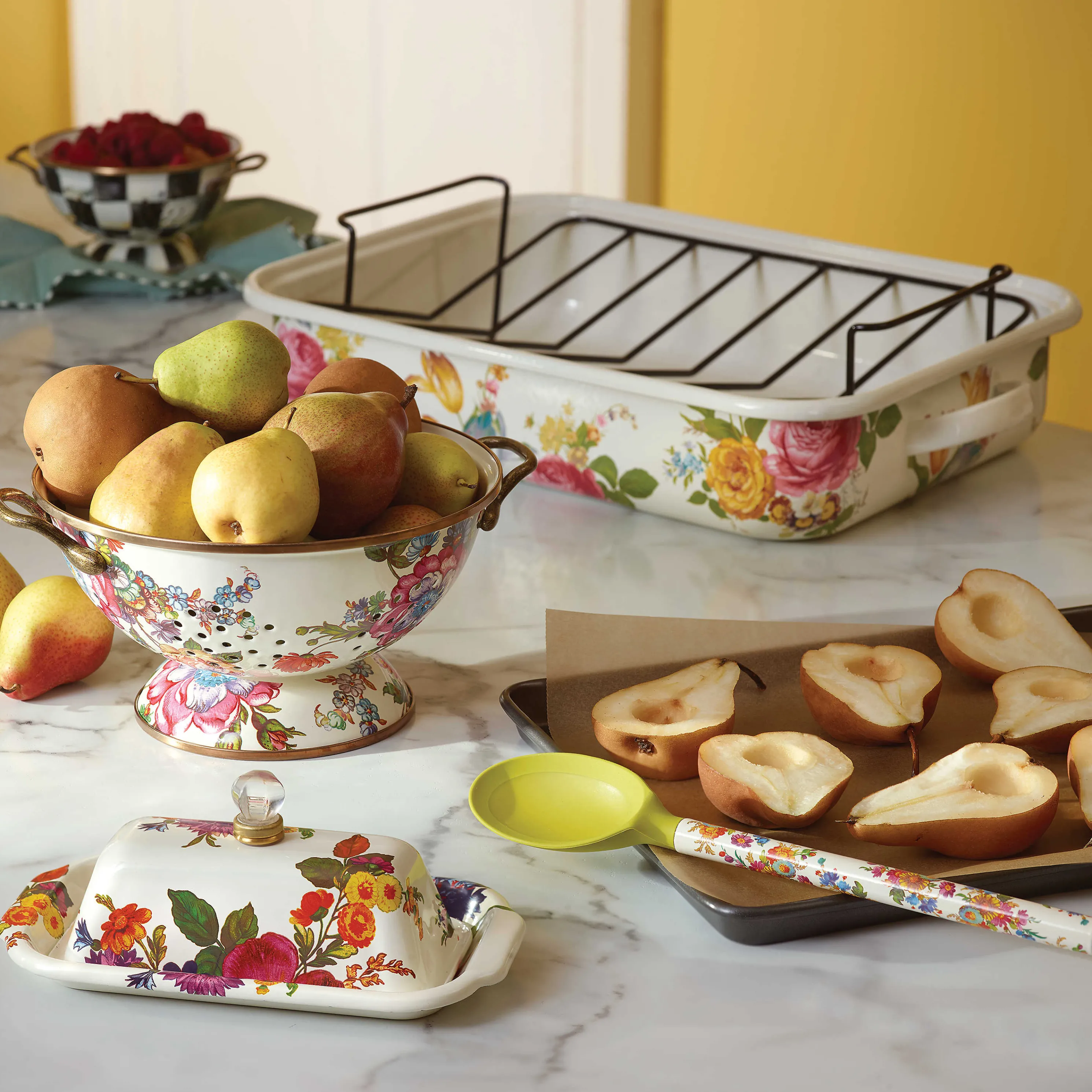 Flower Market Butter Box - White