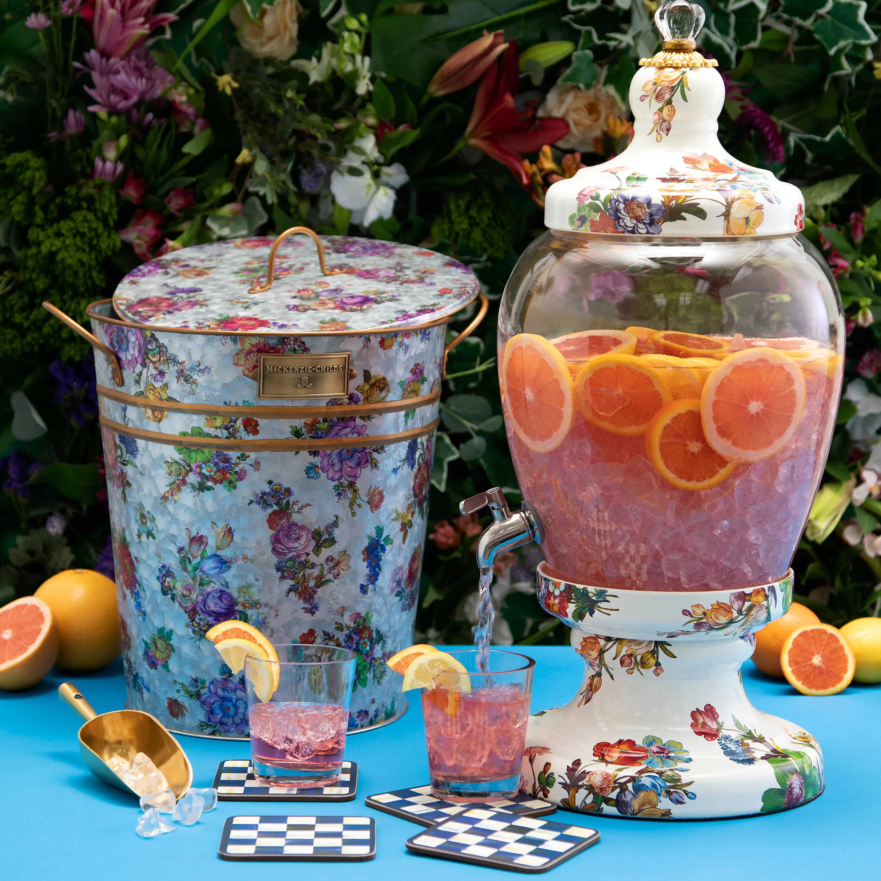 Flower Market Galvanized Container With Scoop