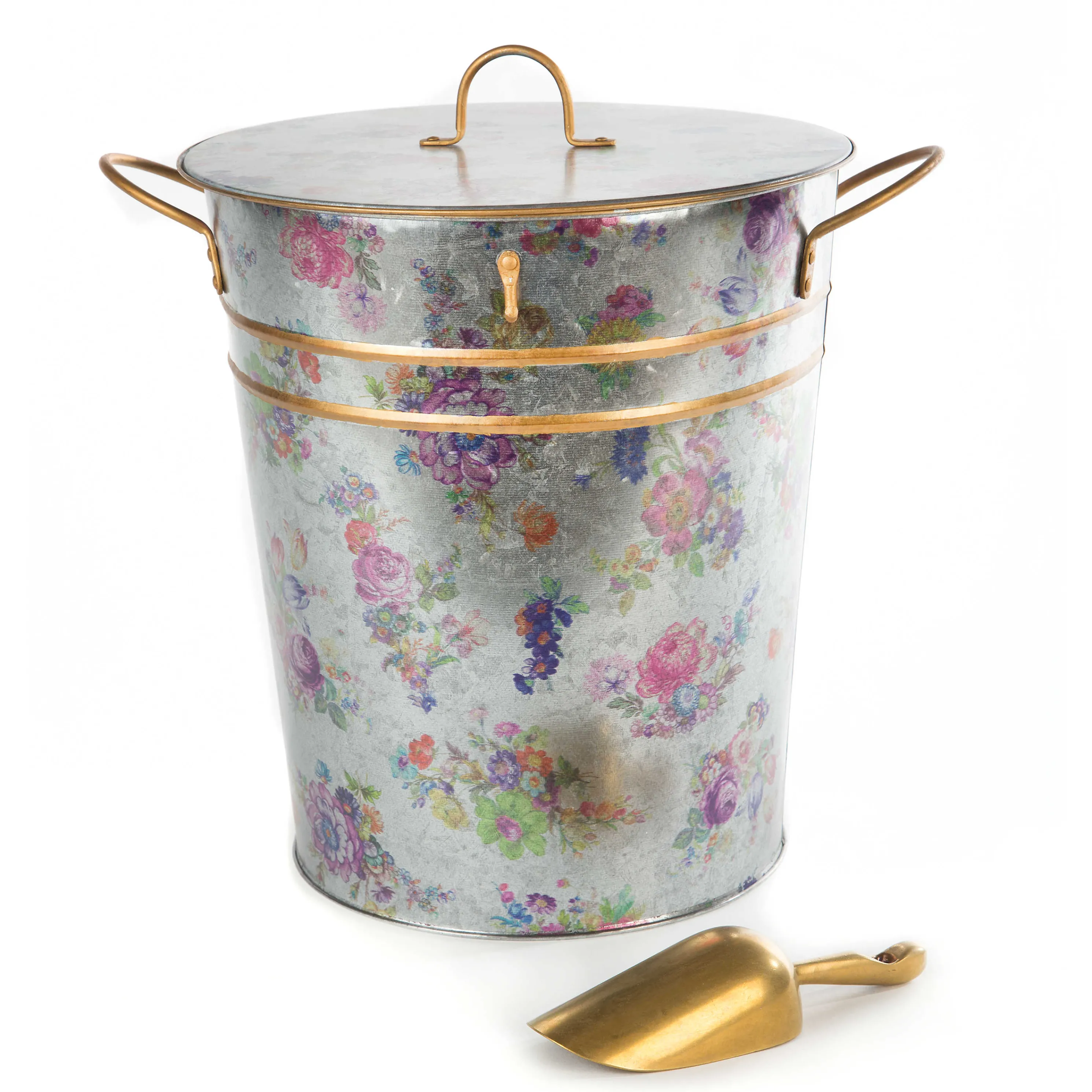 Flower Market Galvanized Container With Scoop