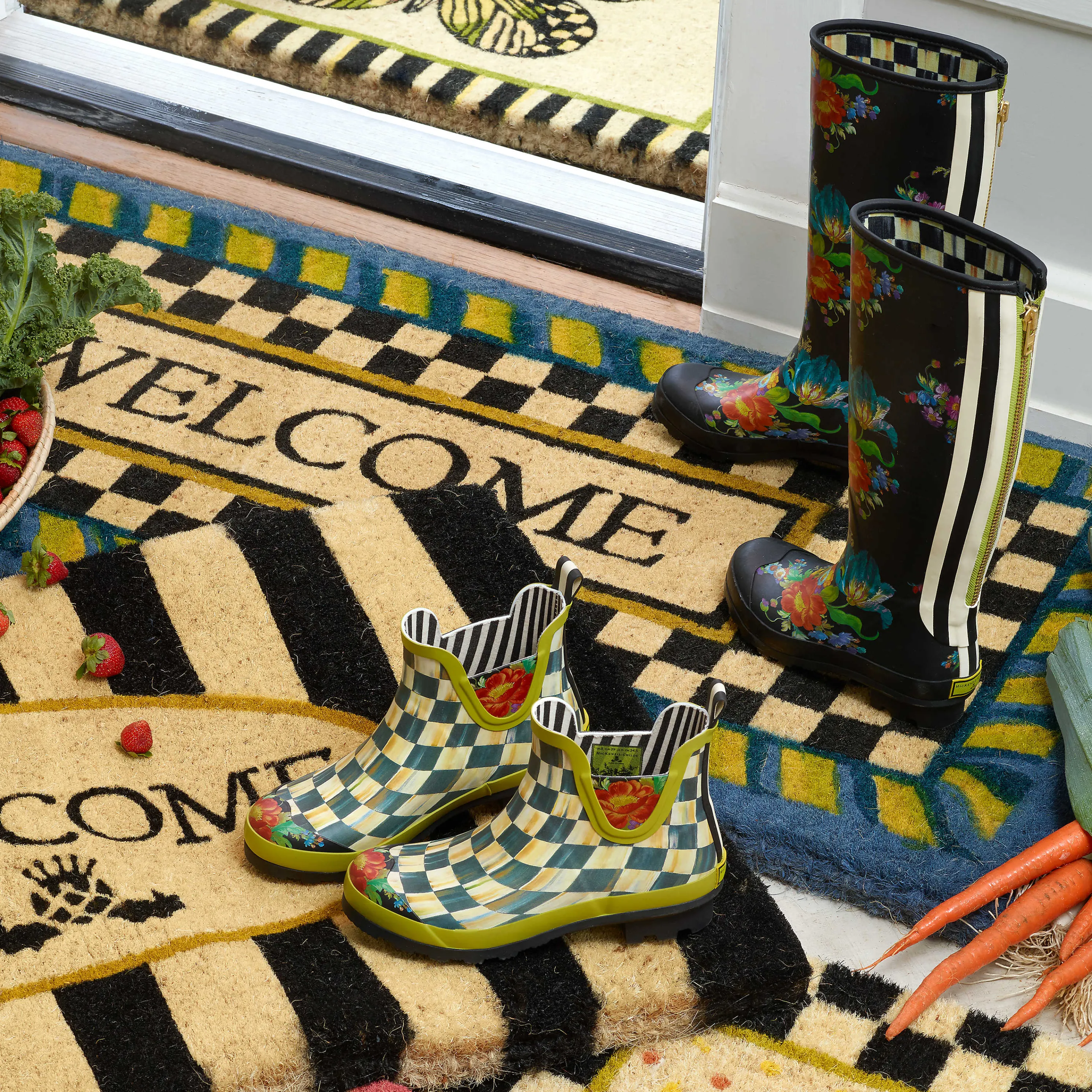 Flower Market Rain Boots - Tall - Size 6