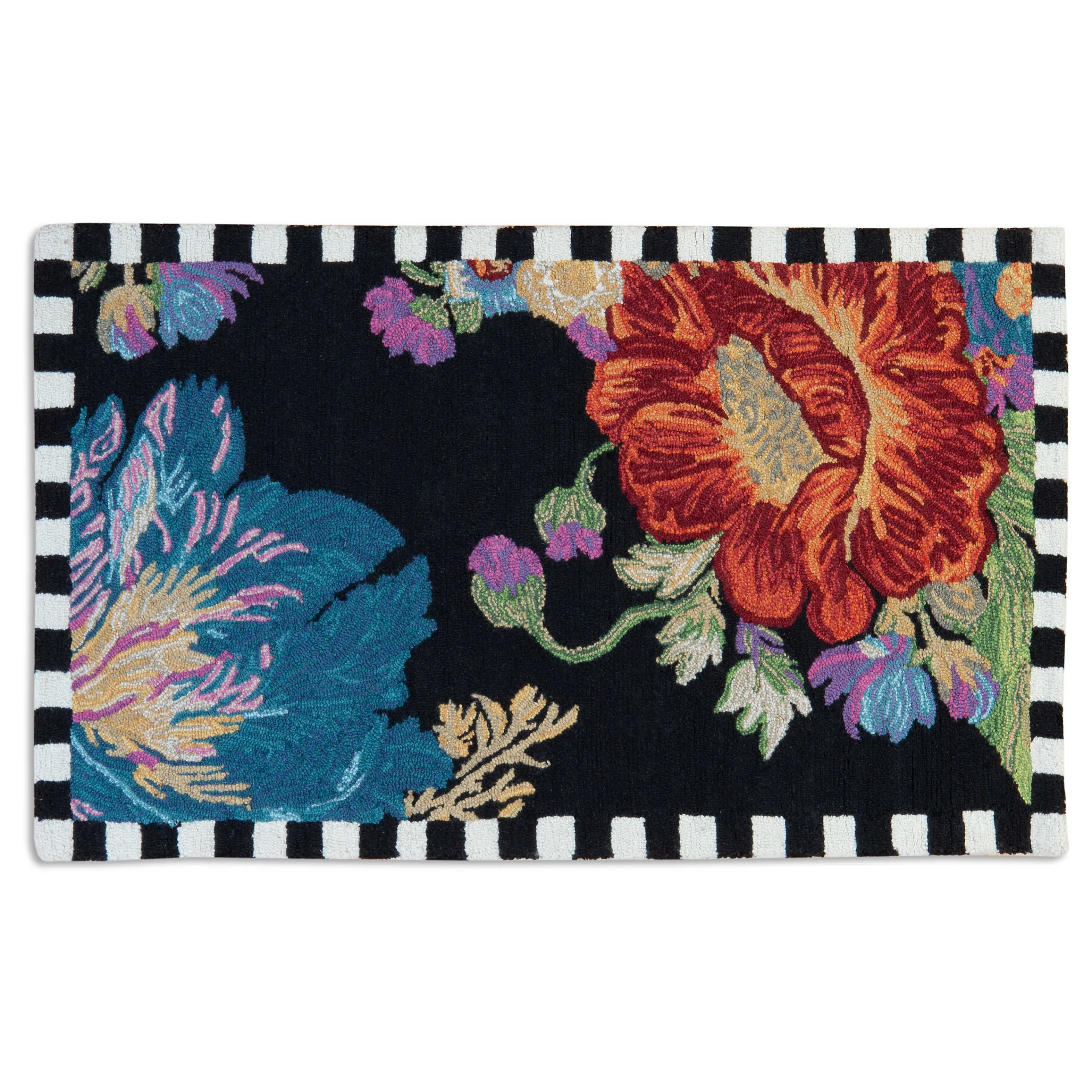 Flower Market Reflections Rug - Black - 2'3" X 3'9"