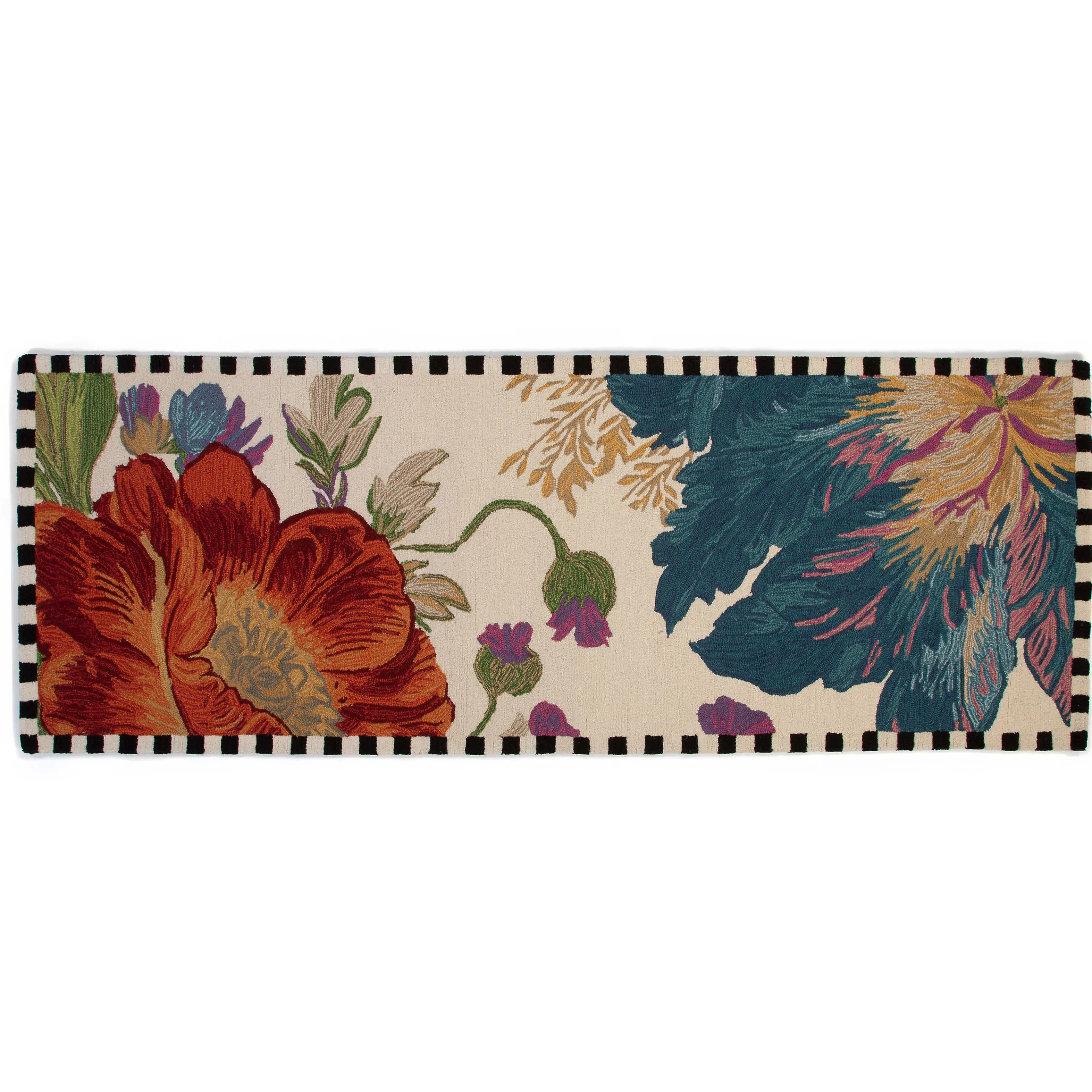 Flower Market Reflections Rug - 2'8" X 8' Runner - Ivory