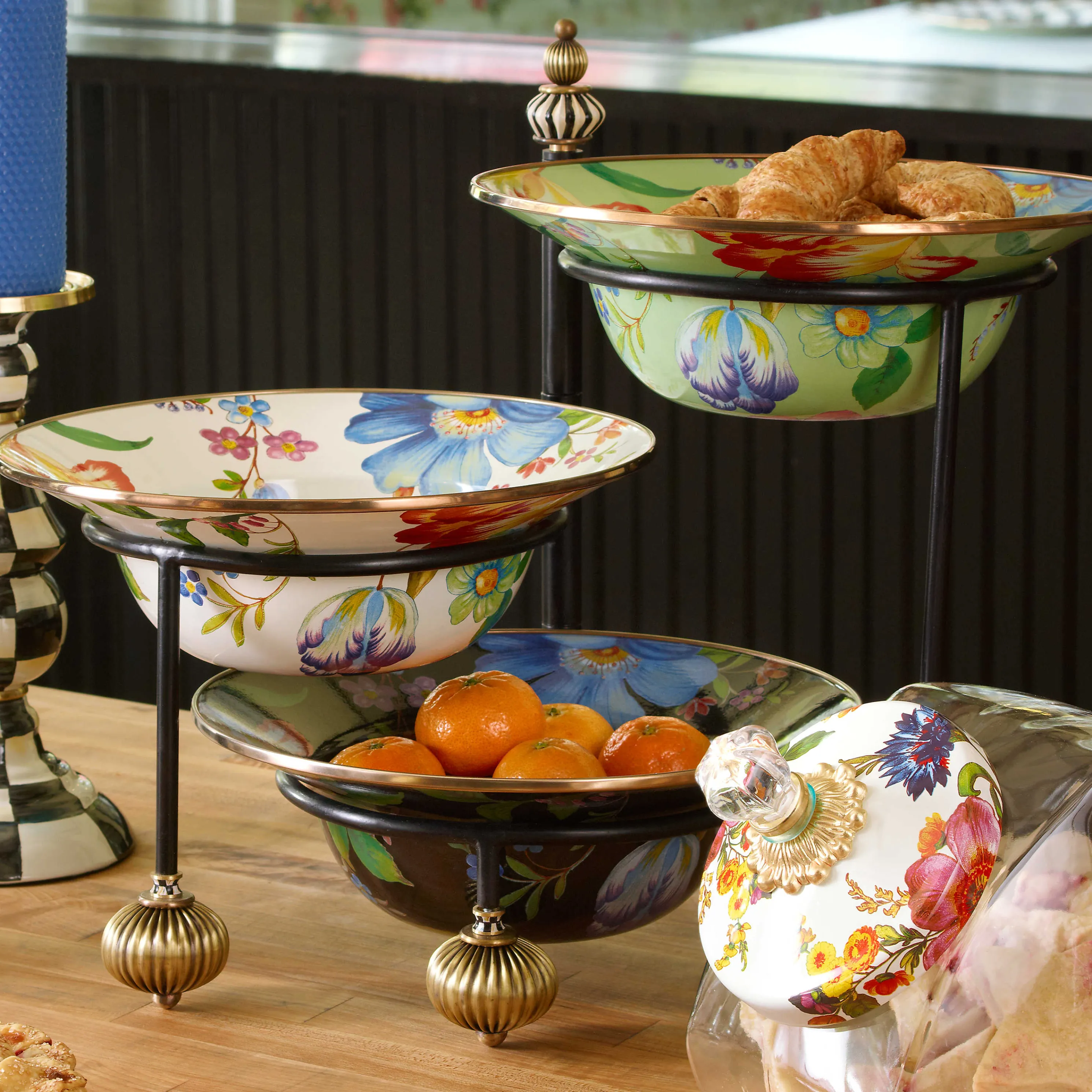 Flower Market Serving Bowl - Green