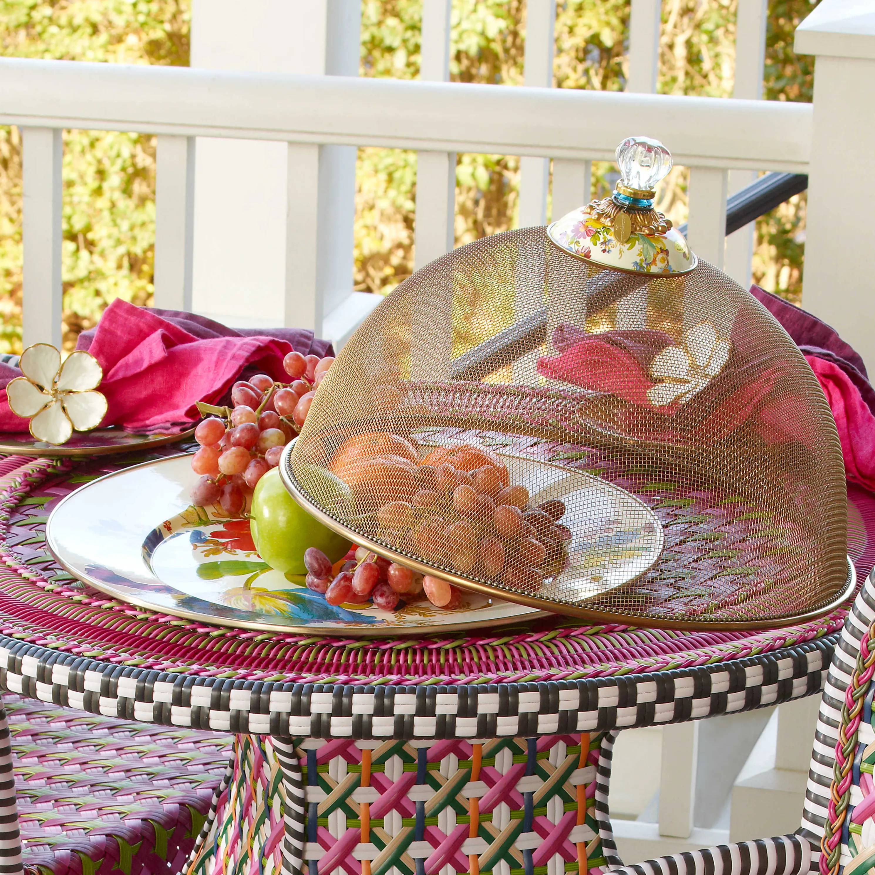 Flower Market Serving Platter - White