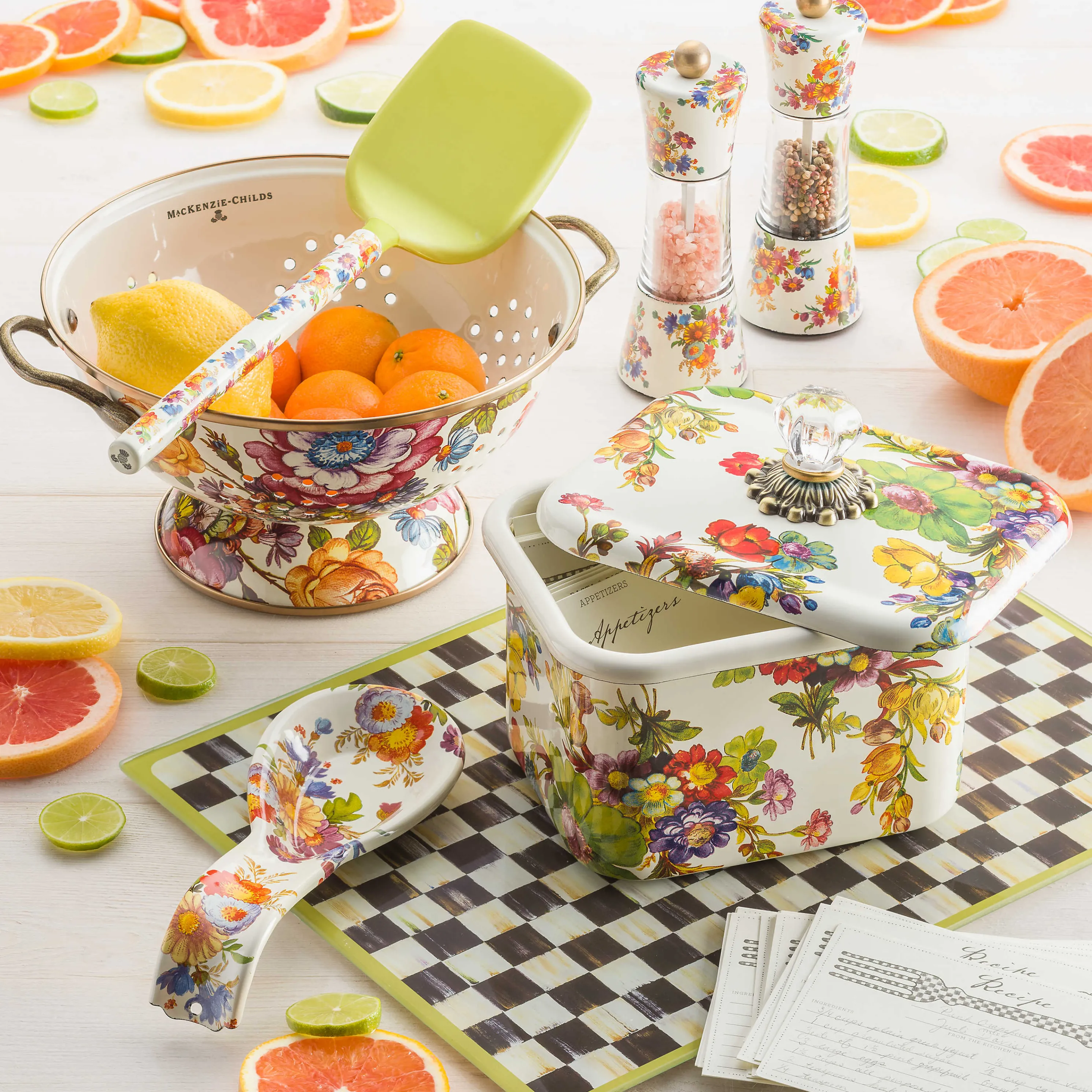 Flower Market Spoon Rest - White