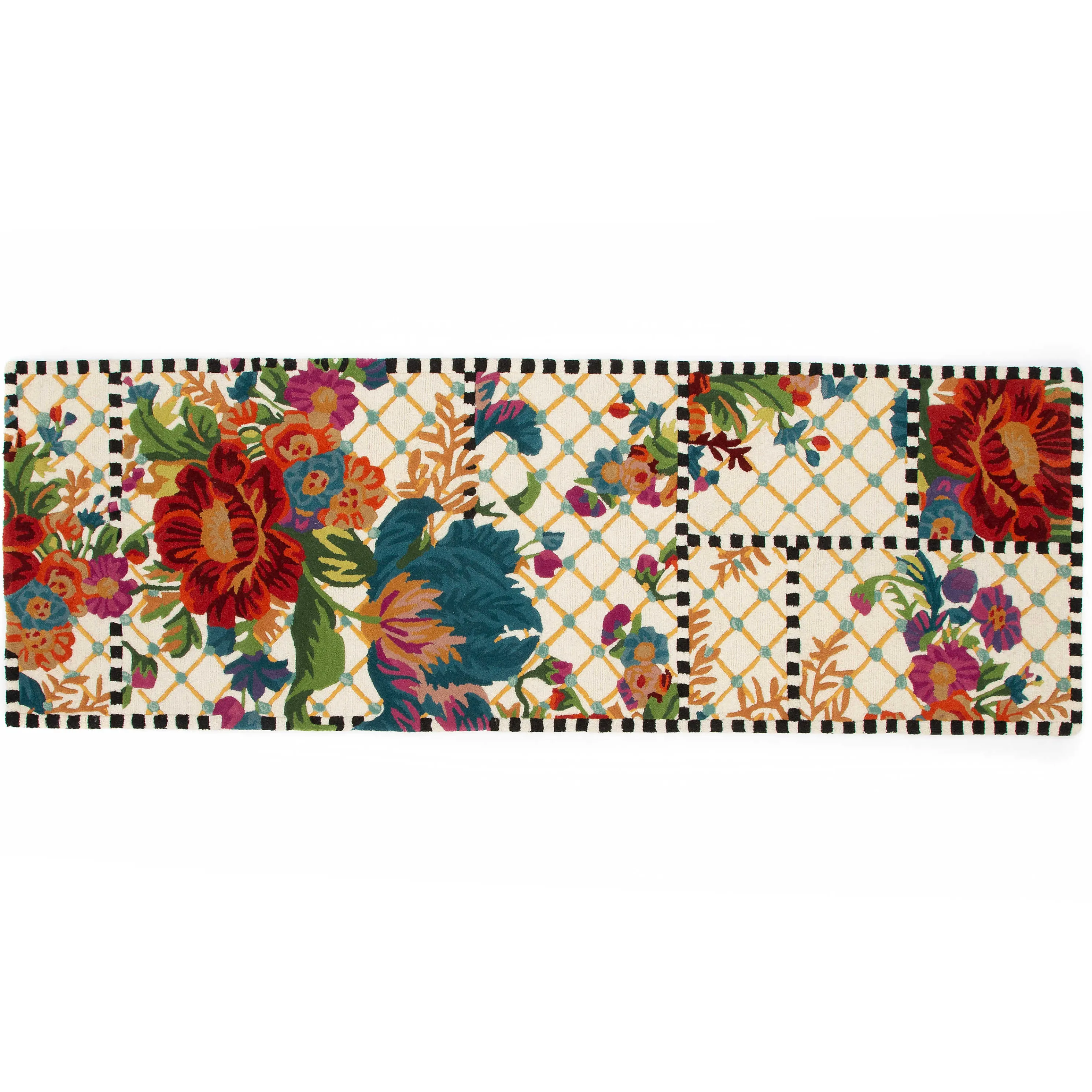 Flower Market Trellis Rug - Ivory - 2'8" X 8' Runner