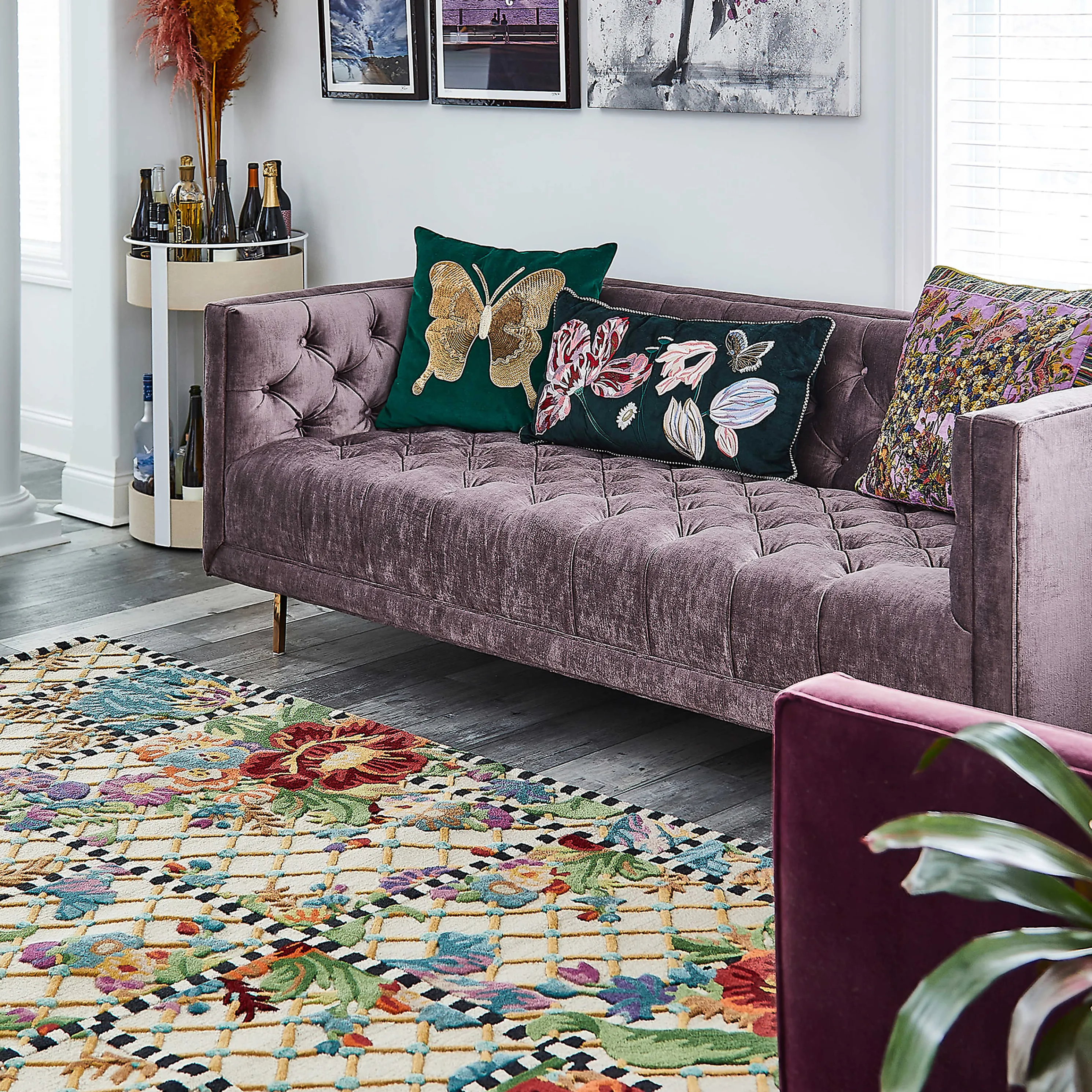 Flower Market Trellis Rug - Ivory - 5' X 8'