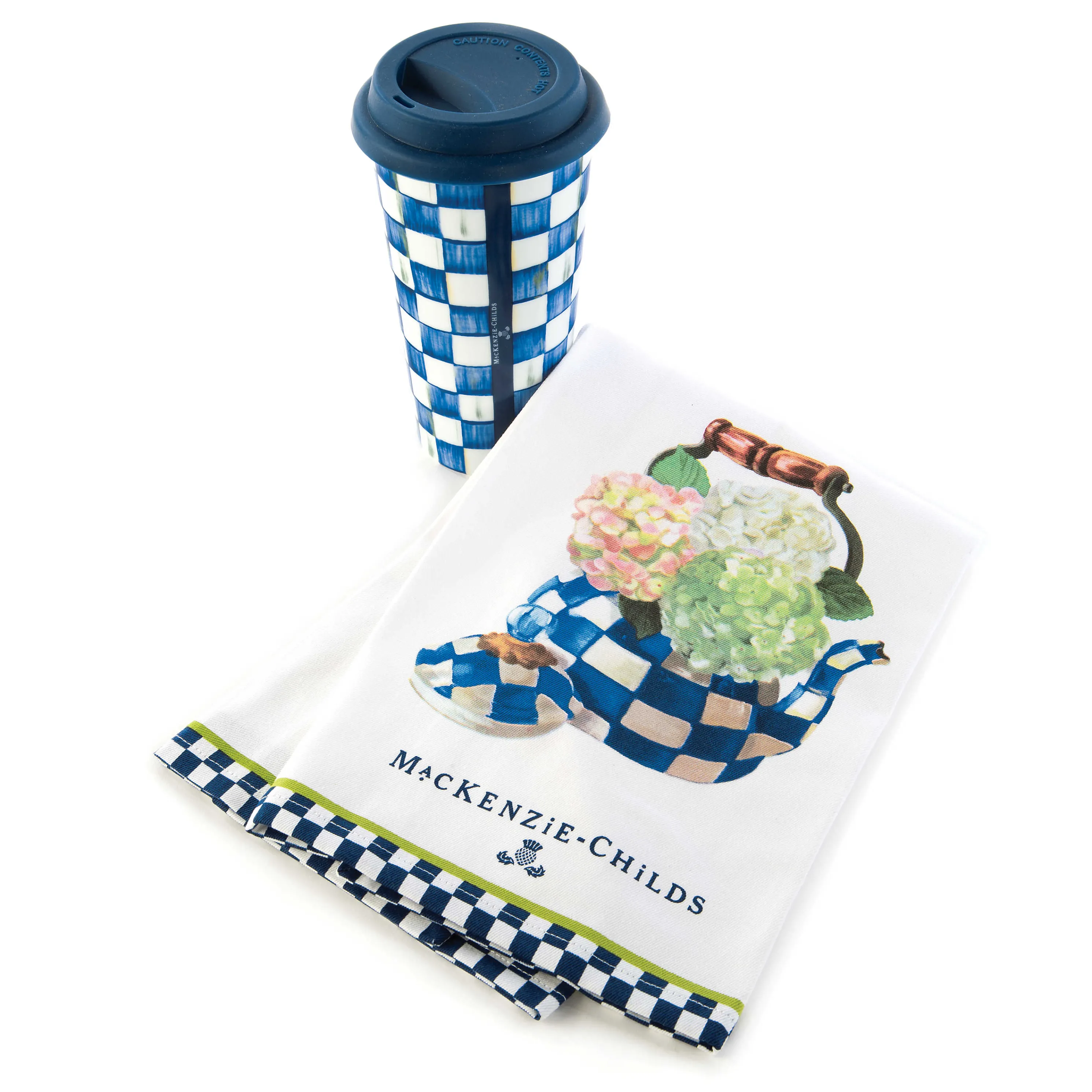 Hydrangea Tea Kettle Dish Towel