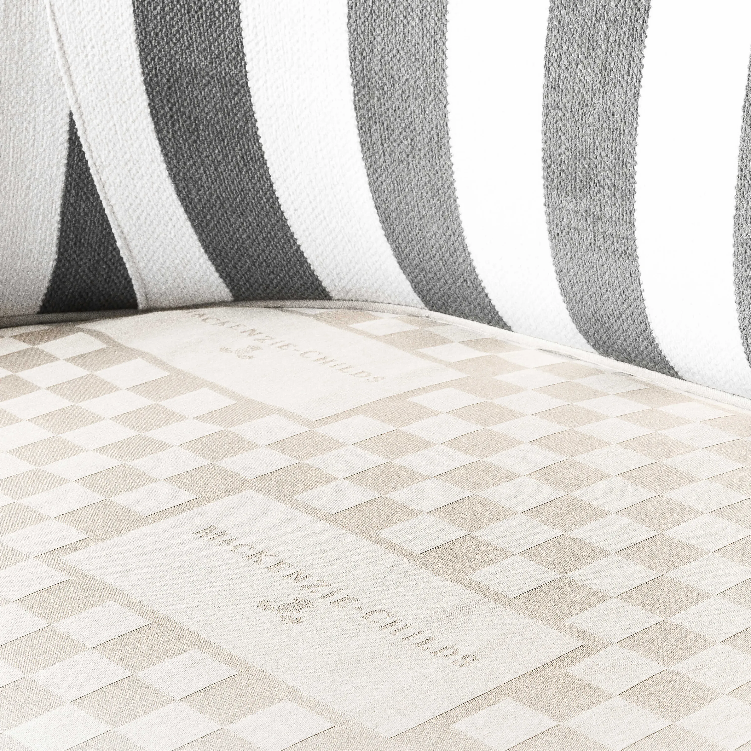 Marquee Accent Chair - Chenille Grey Stripe