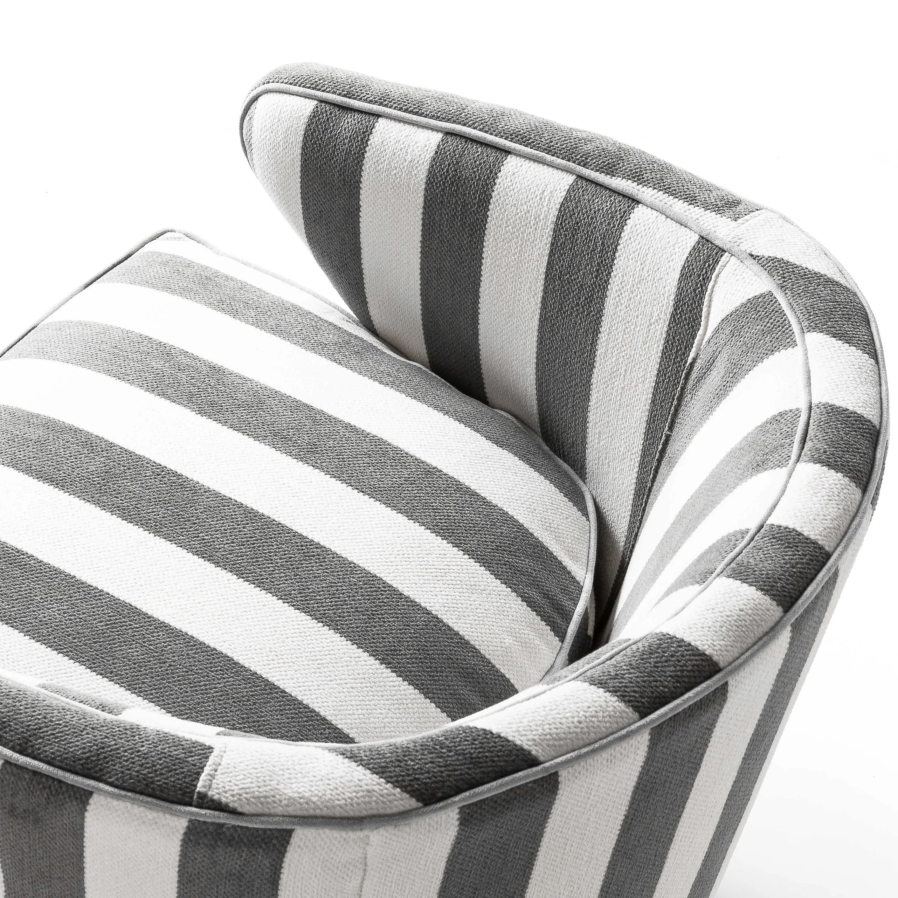Marquee Accent Chair - Chenille Grey Stripe