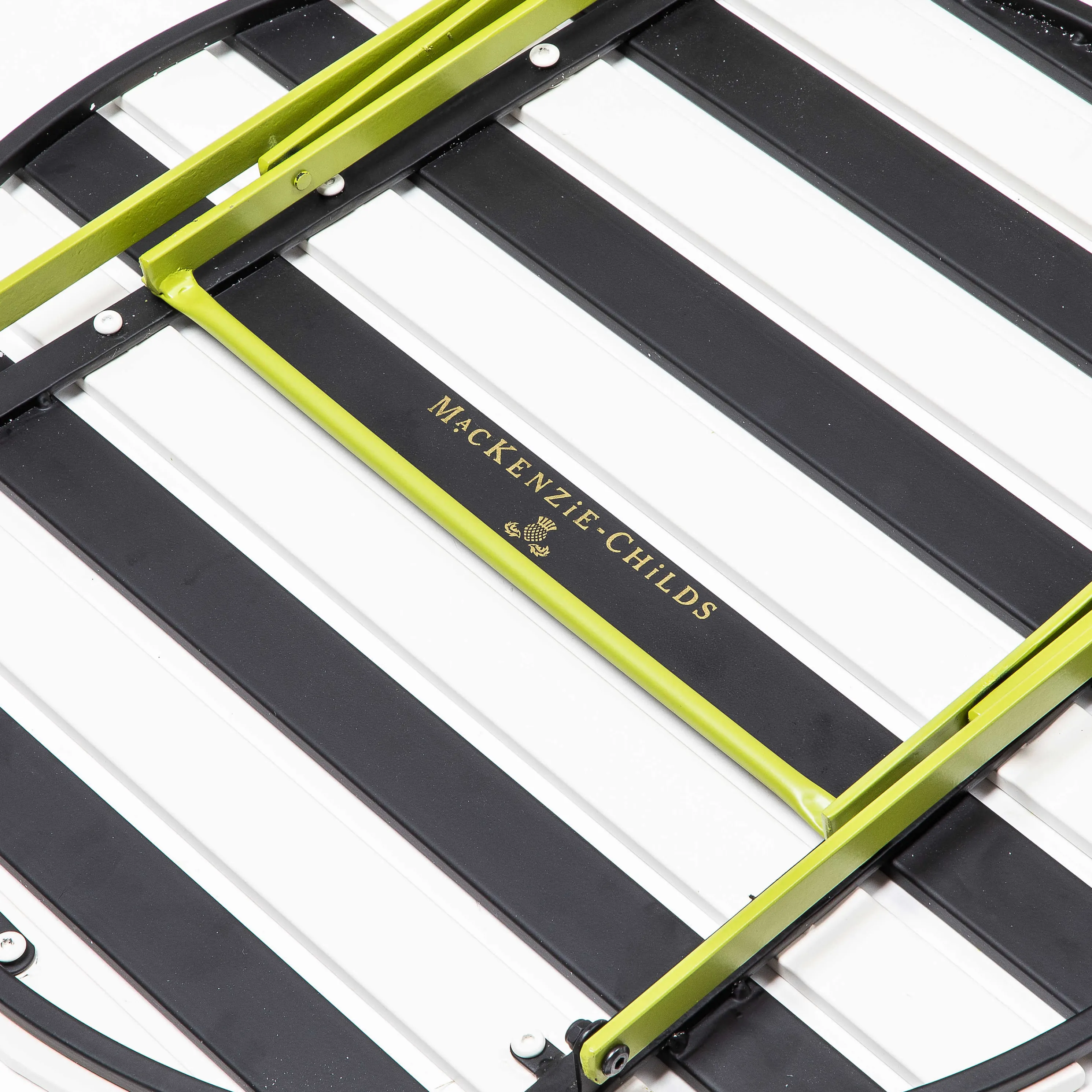 Outdoor Black & White Metal Bistro Table