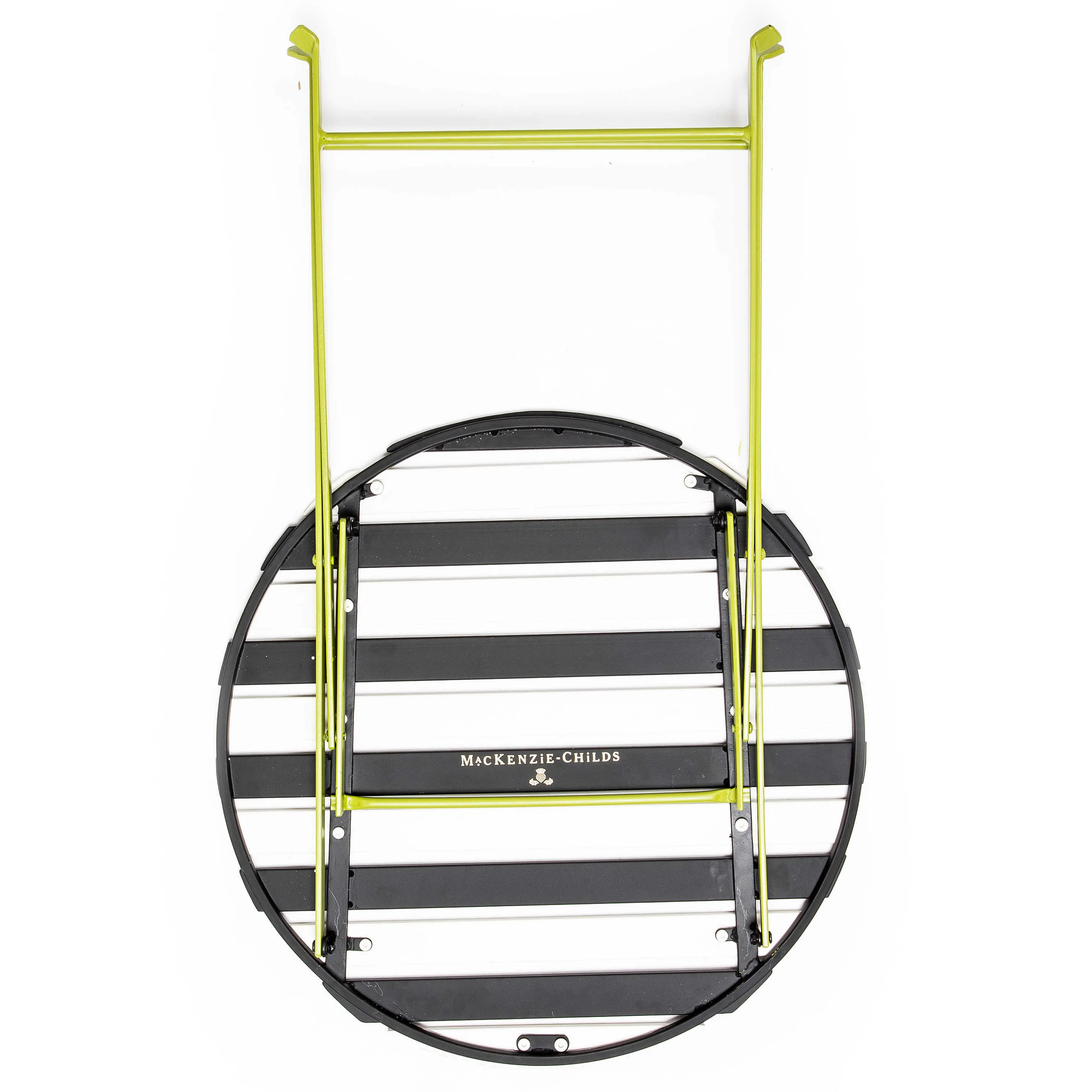 Outdoor Black & White Metal Bistro Table